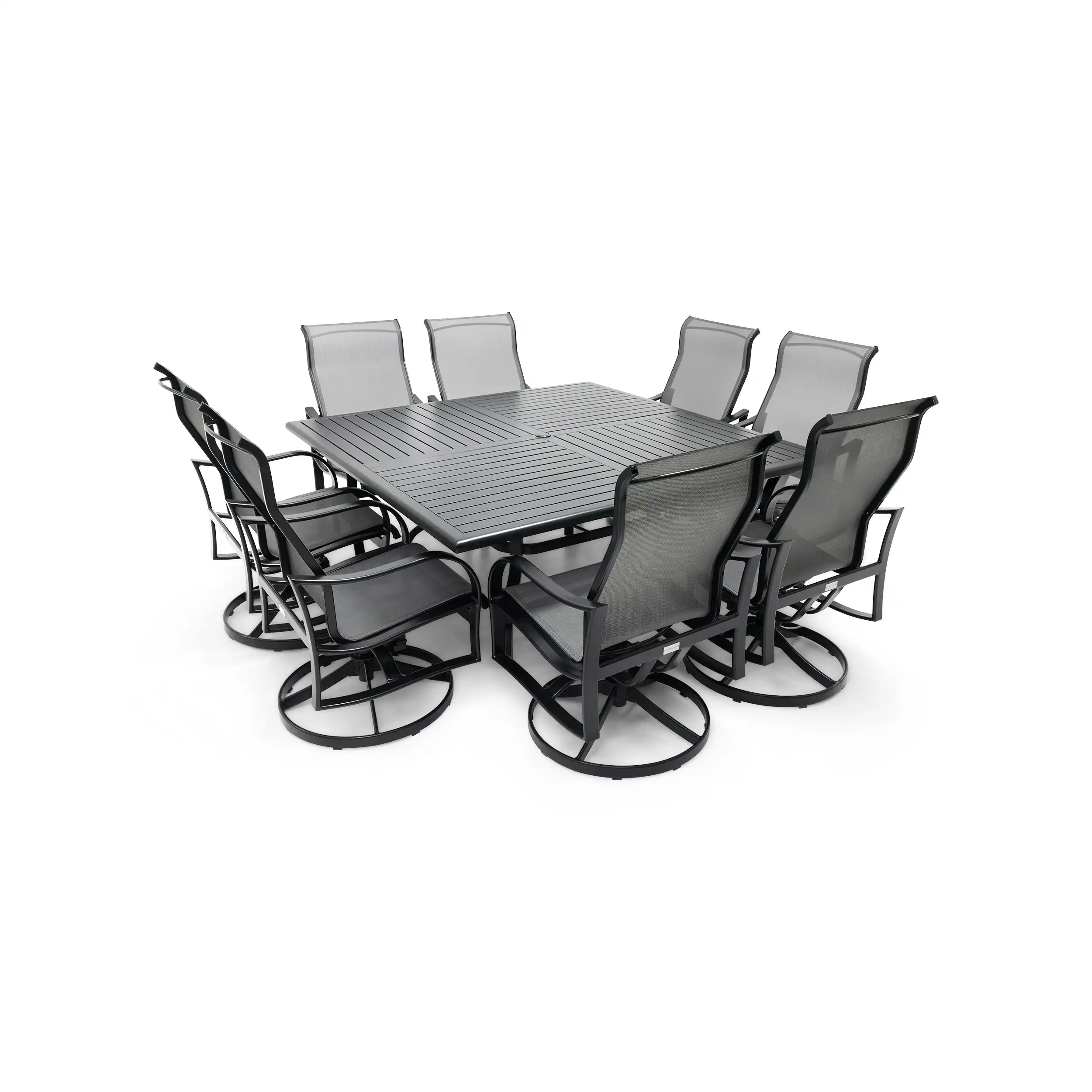 Coastline 9 Piece Black Square Dining Group - Image 7