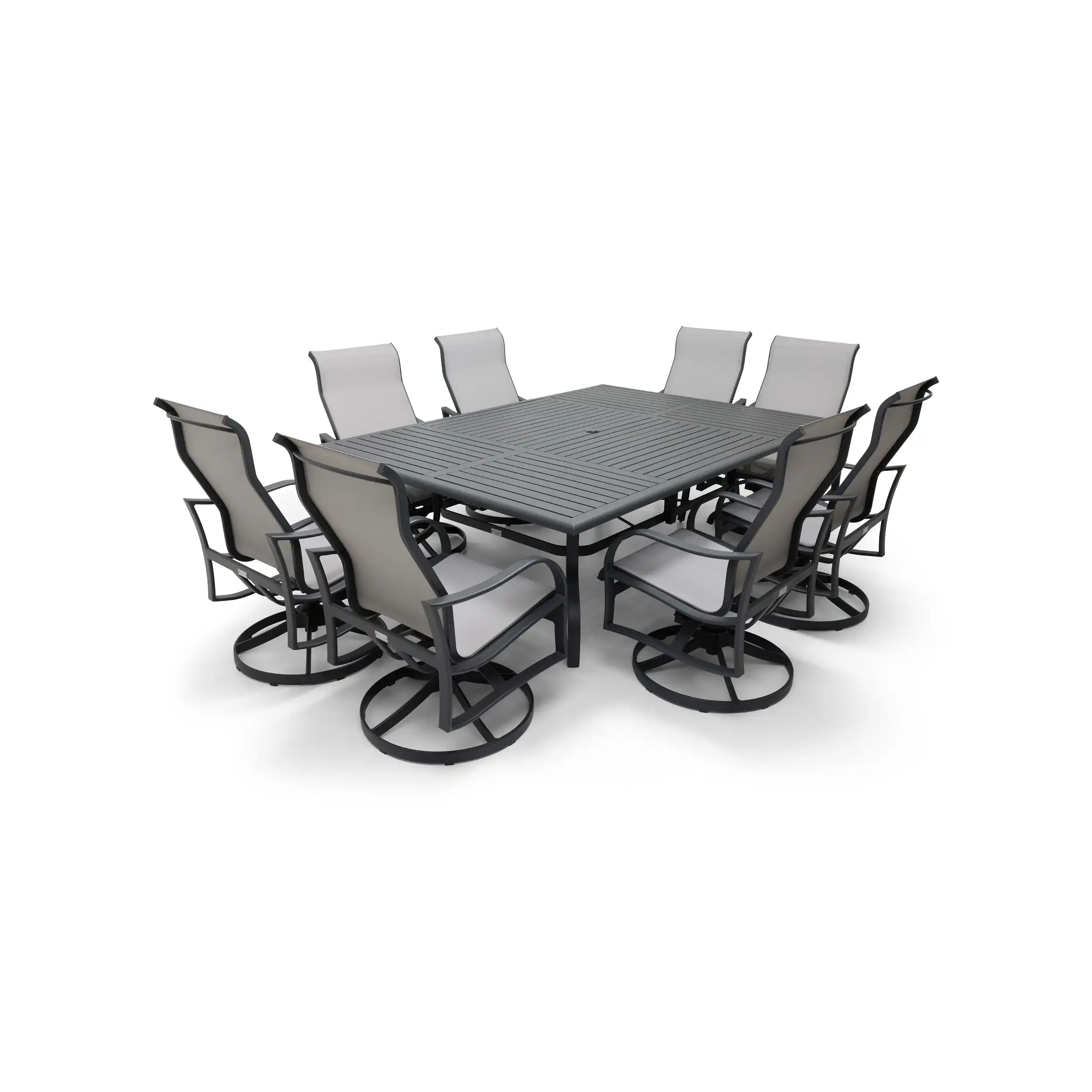 Coastline 9 Piece Graphite Dining Group W/ 60"x84" Rect. Table - Image 6