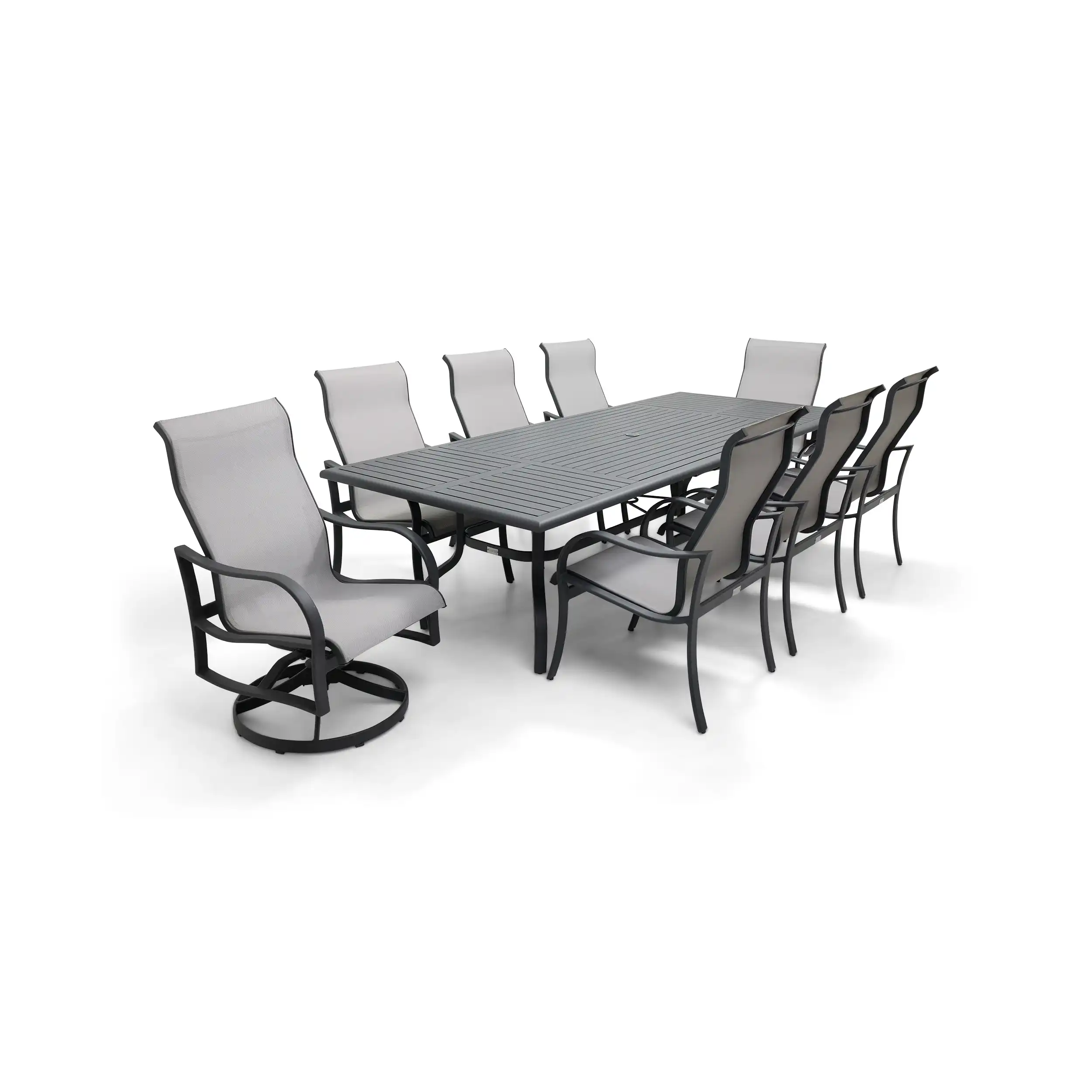Coastline 9 Piece Graphite Dining Group W/ 44"x112" Rect. Table - Image 5