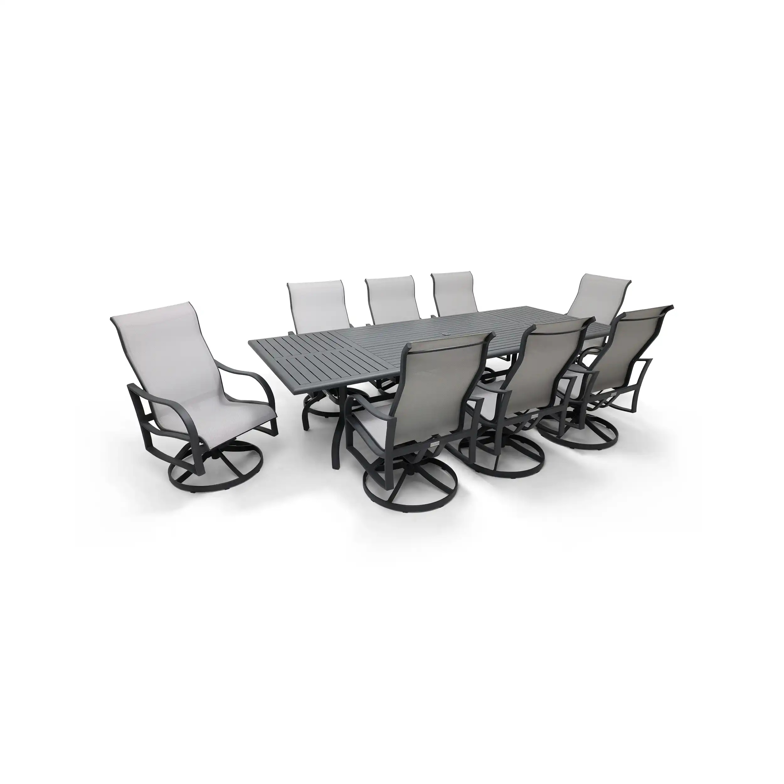 Coastline 9 Piece Graphite Dining Group W/ 44"x112" Rect. Table - Image 6