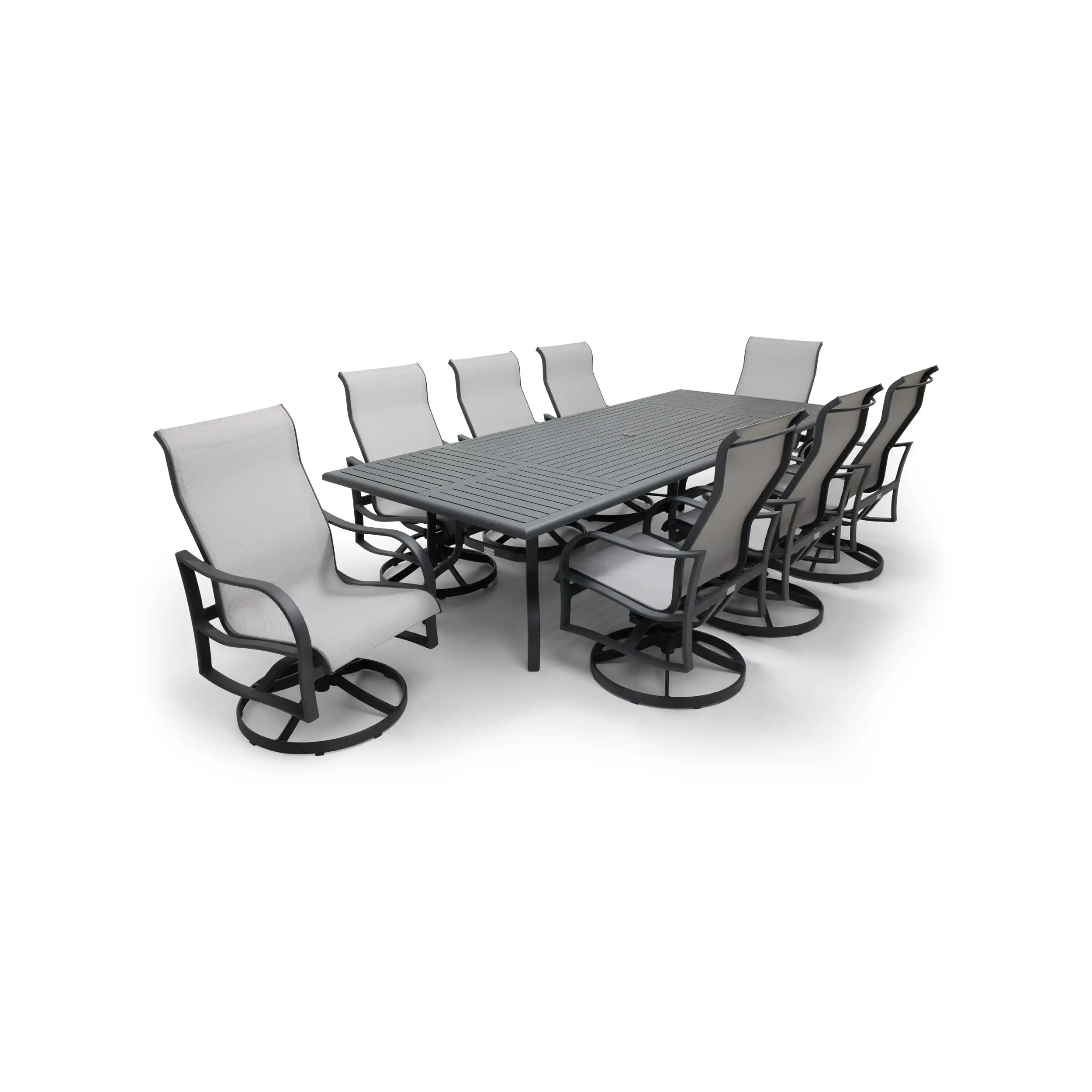Coastline 9 Piece Graphite Dining Group W/ 44"x112" Rect. Table - Image 7