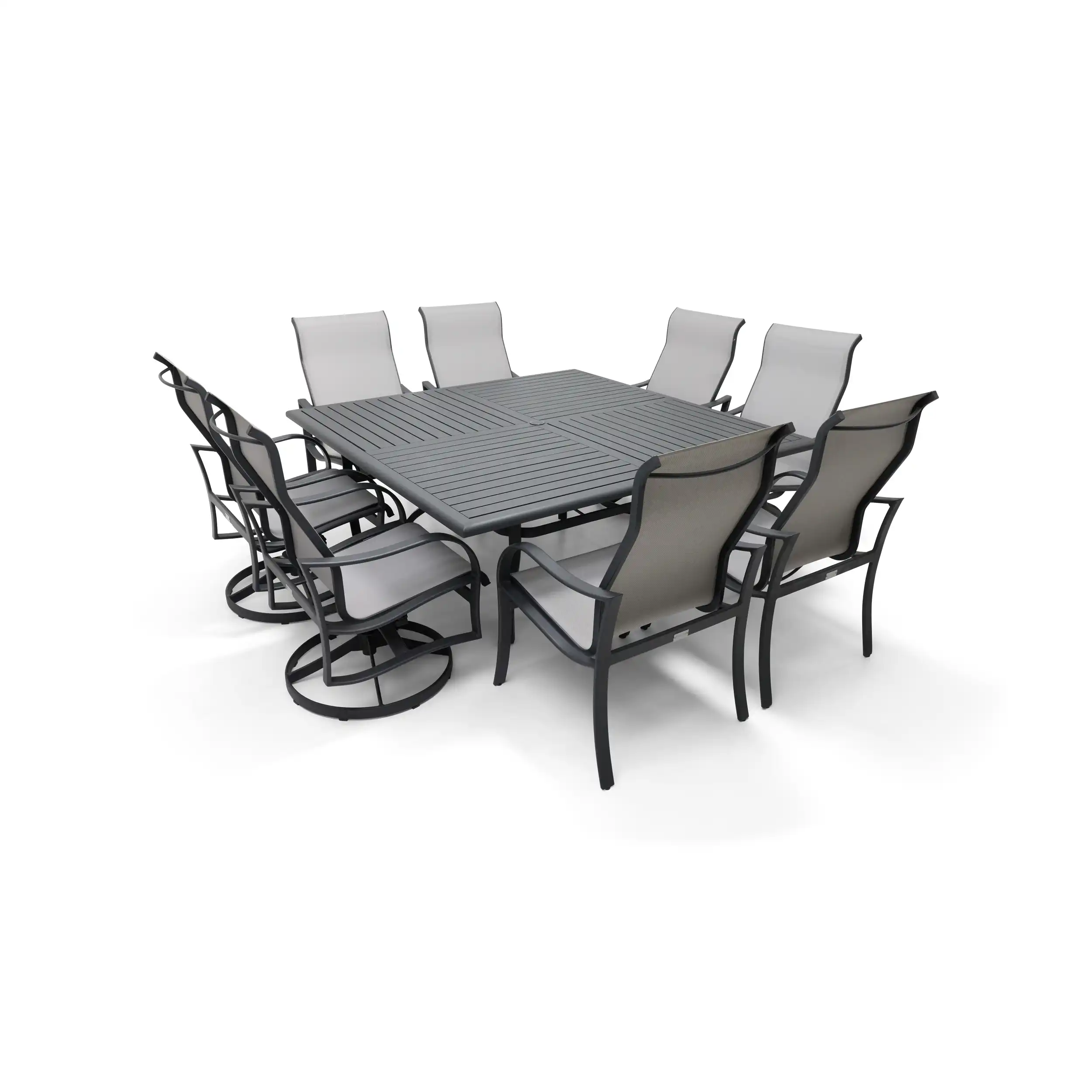 Coastline 9 Piece Graphite Square Dining Group - Image 4
