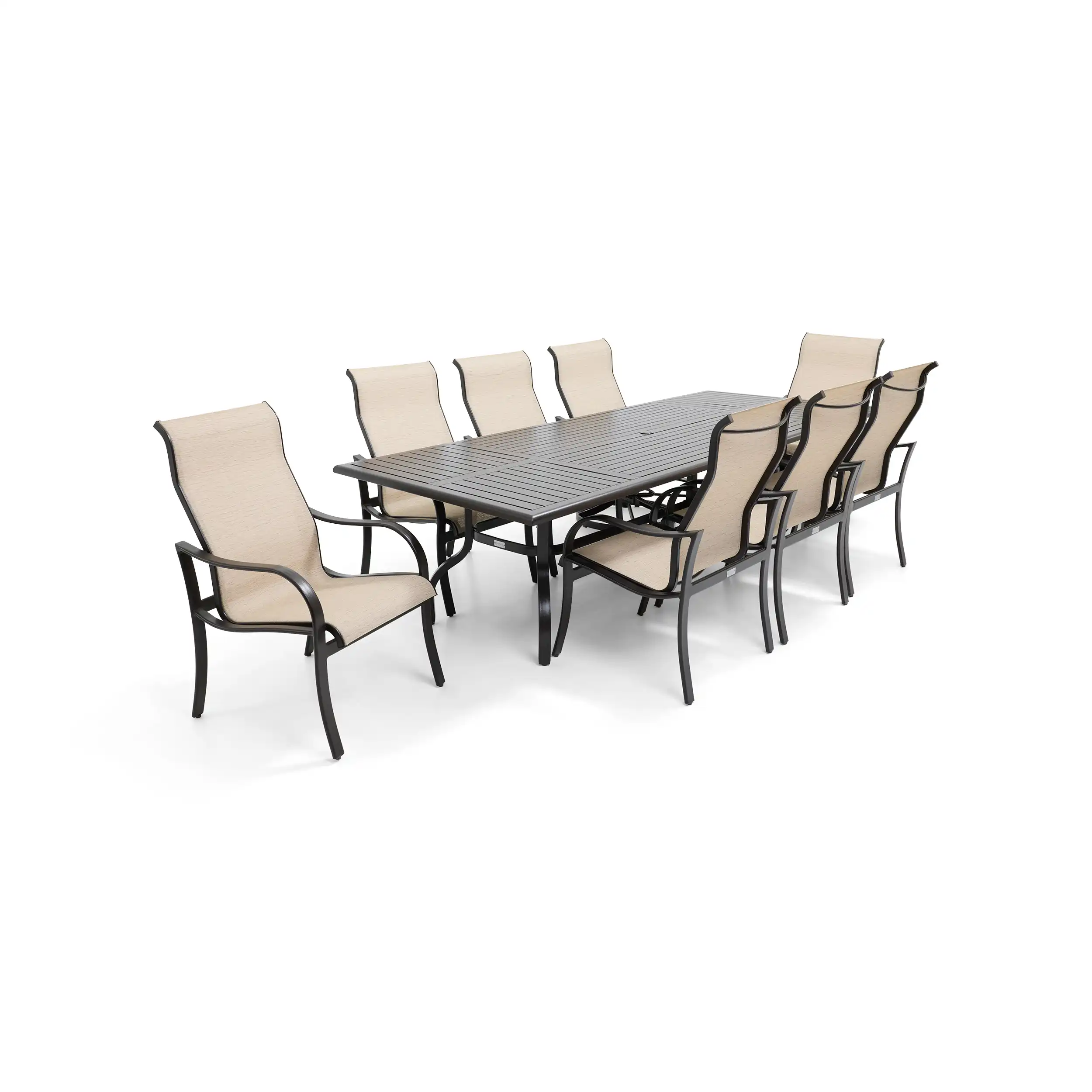 Coastline 9 Piece Scoria Dining Group W/ 44"x112" Rect. Table - Image 3