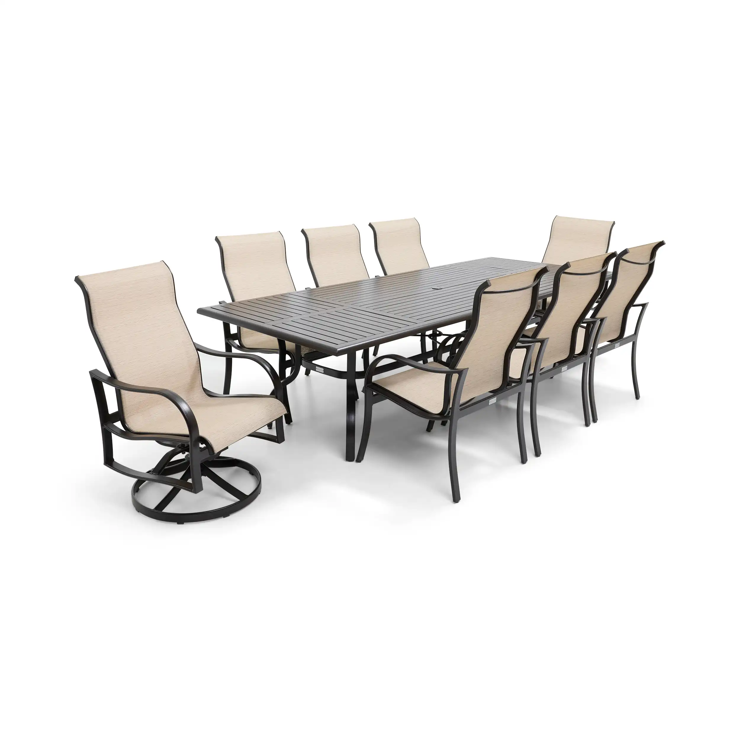 Coastline 9 Piece Scoria Dining Group W/ 44"x112" Rect. Table - Image 5