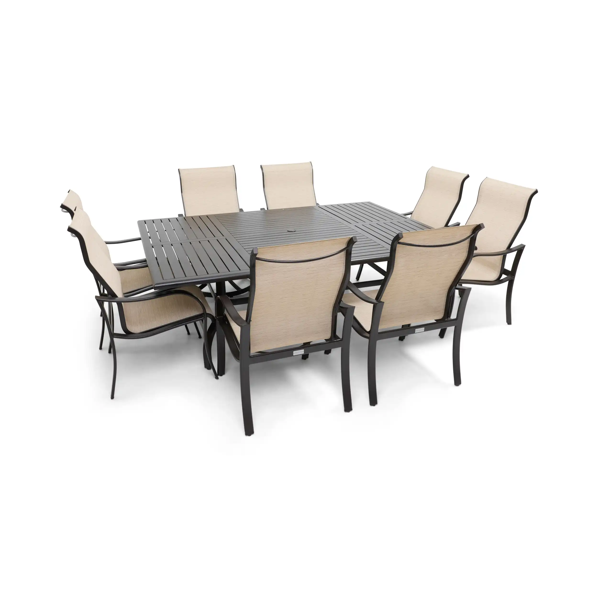 Coastline 9 Piece Scoria Dining Group W/ 60"x84" Rect. Table - Image 2