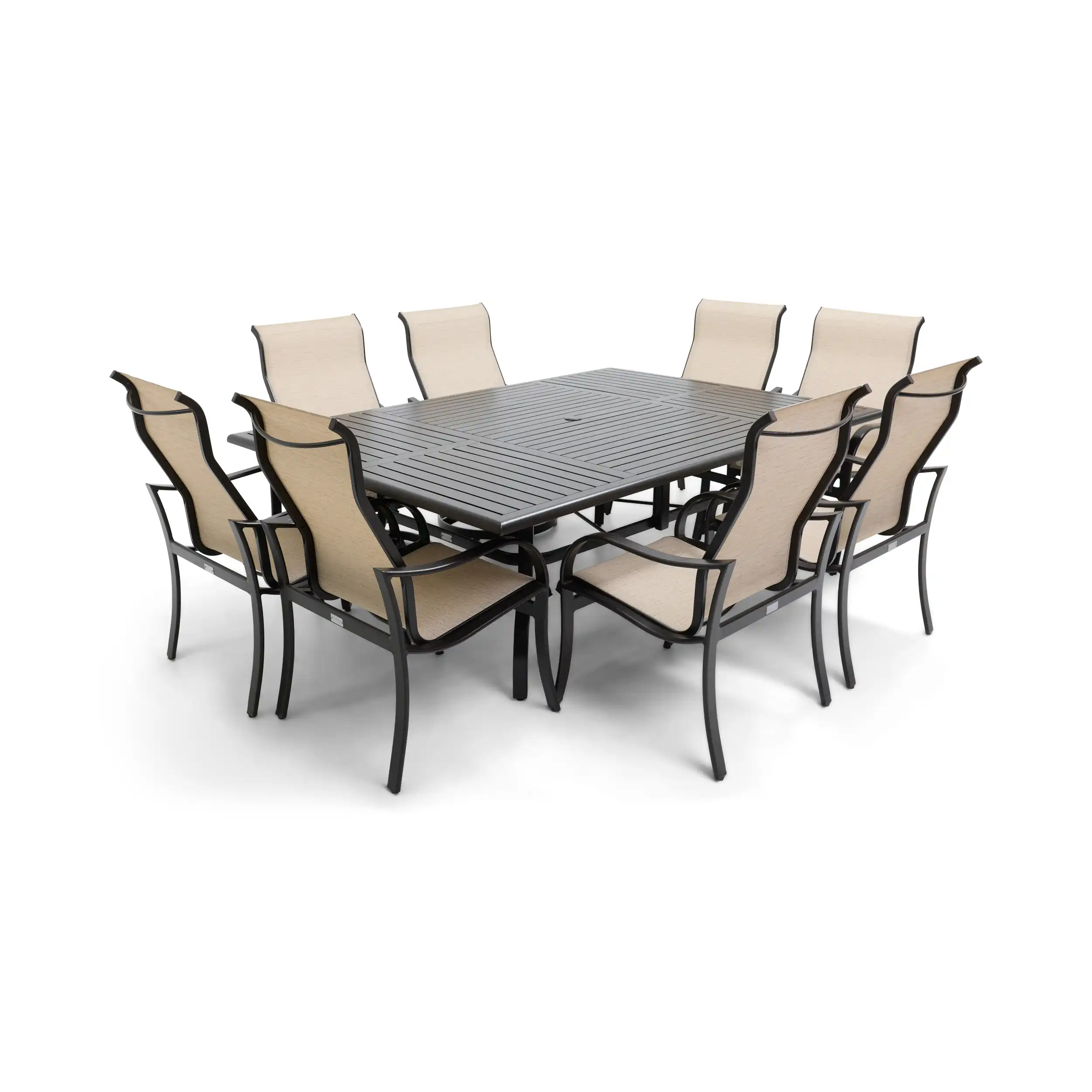 Coastline 9 Piece Scoria Dining Group W/ 60"x84" Rect. Table - Image 3
