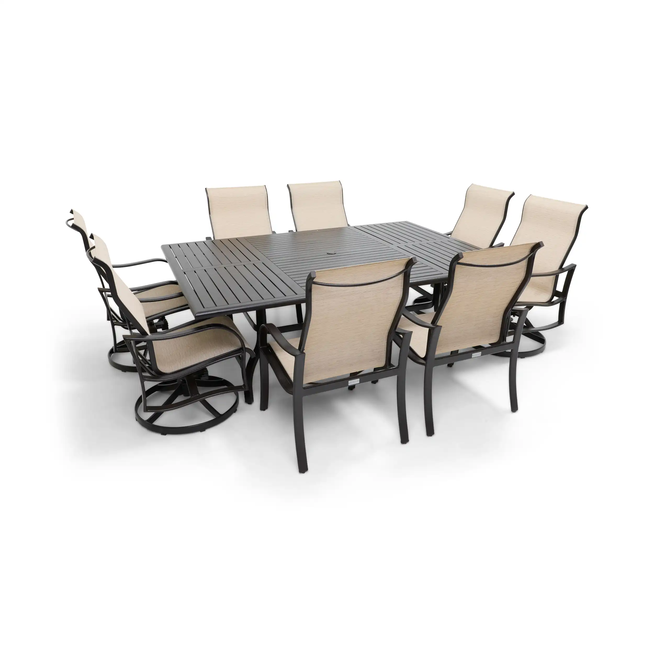 Coastline 9 Piece Scoria Dining Group W/ 60"x84" Rect. Table - Image 4