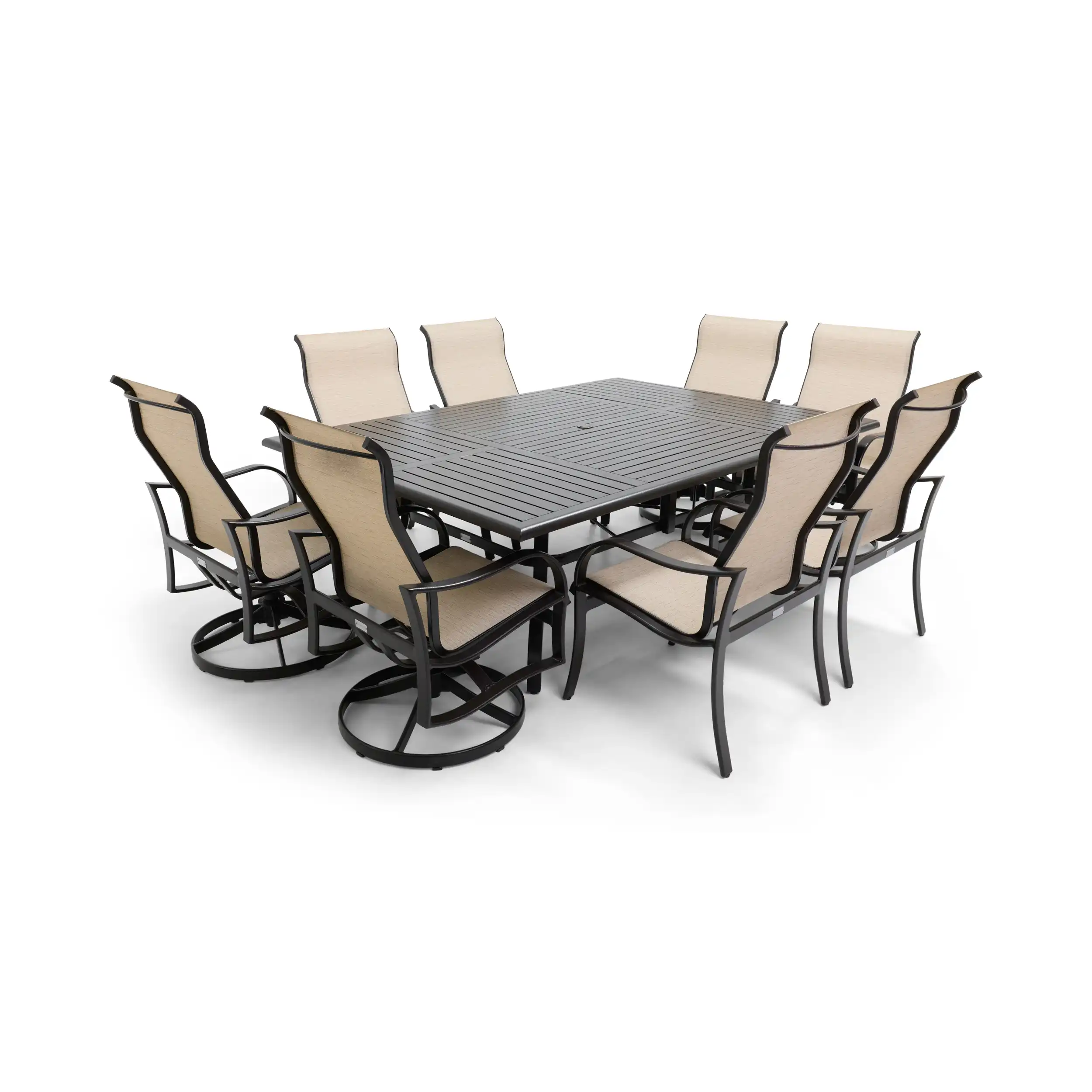 Coastline 9 Piece Scoria Dining Group W/ 60"x84" Rect. Table - Image 5