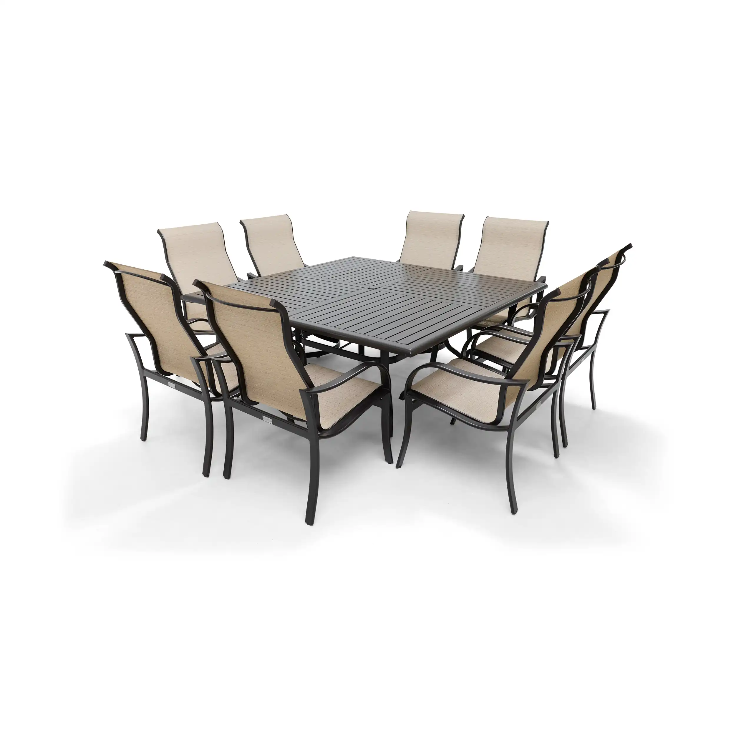 Coastline 9 Piece Scoria Square Dining Group - Image 3