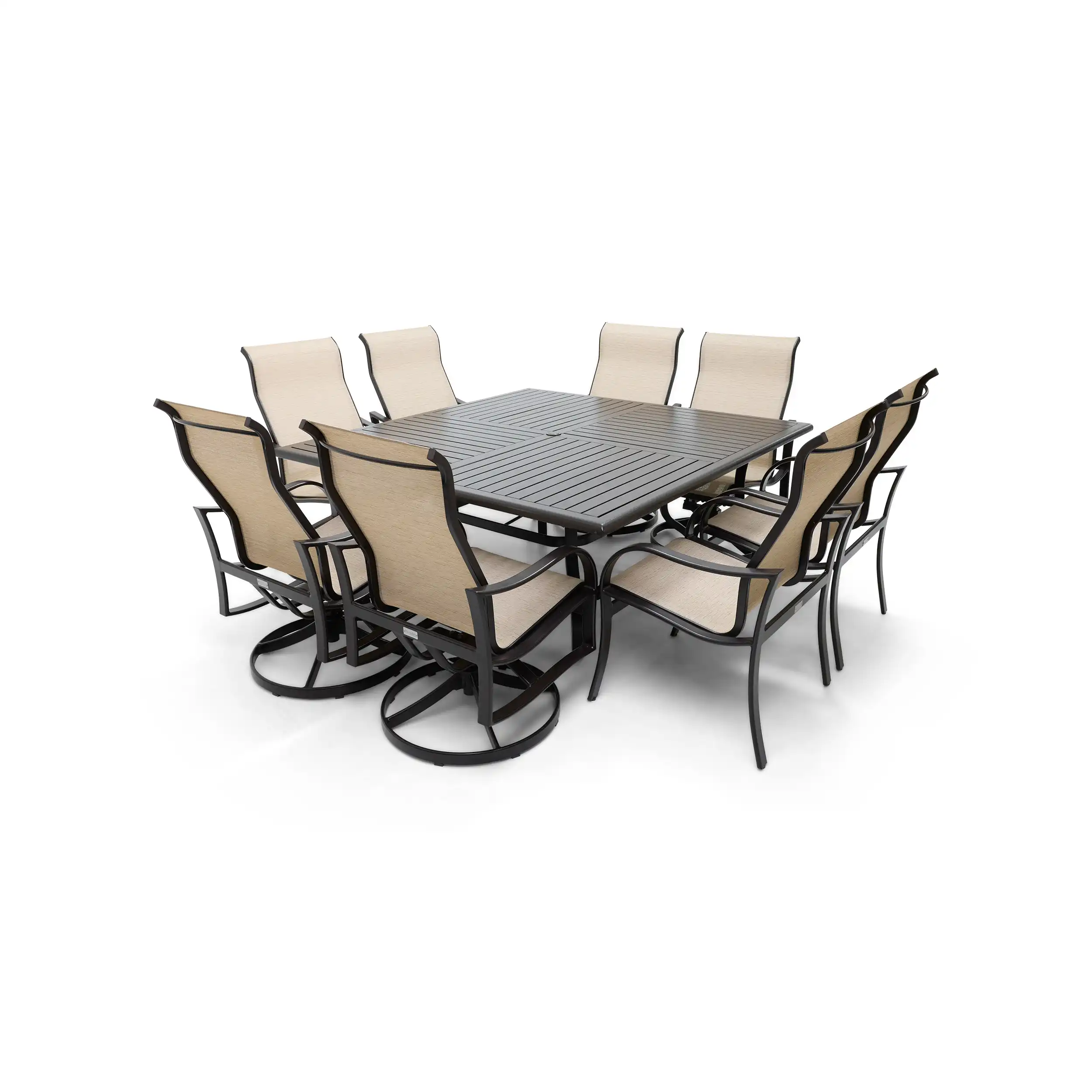 Coastline 9 Piece Scoria Square Dining Group - Image 5