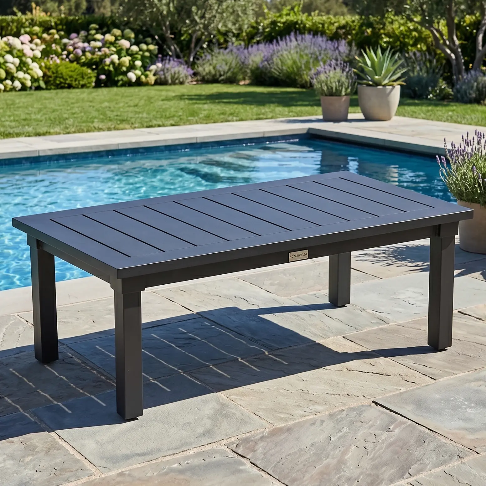Prescott 24"x44" Rectangle Black Coffee Table