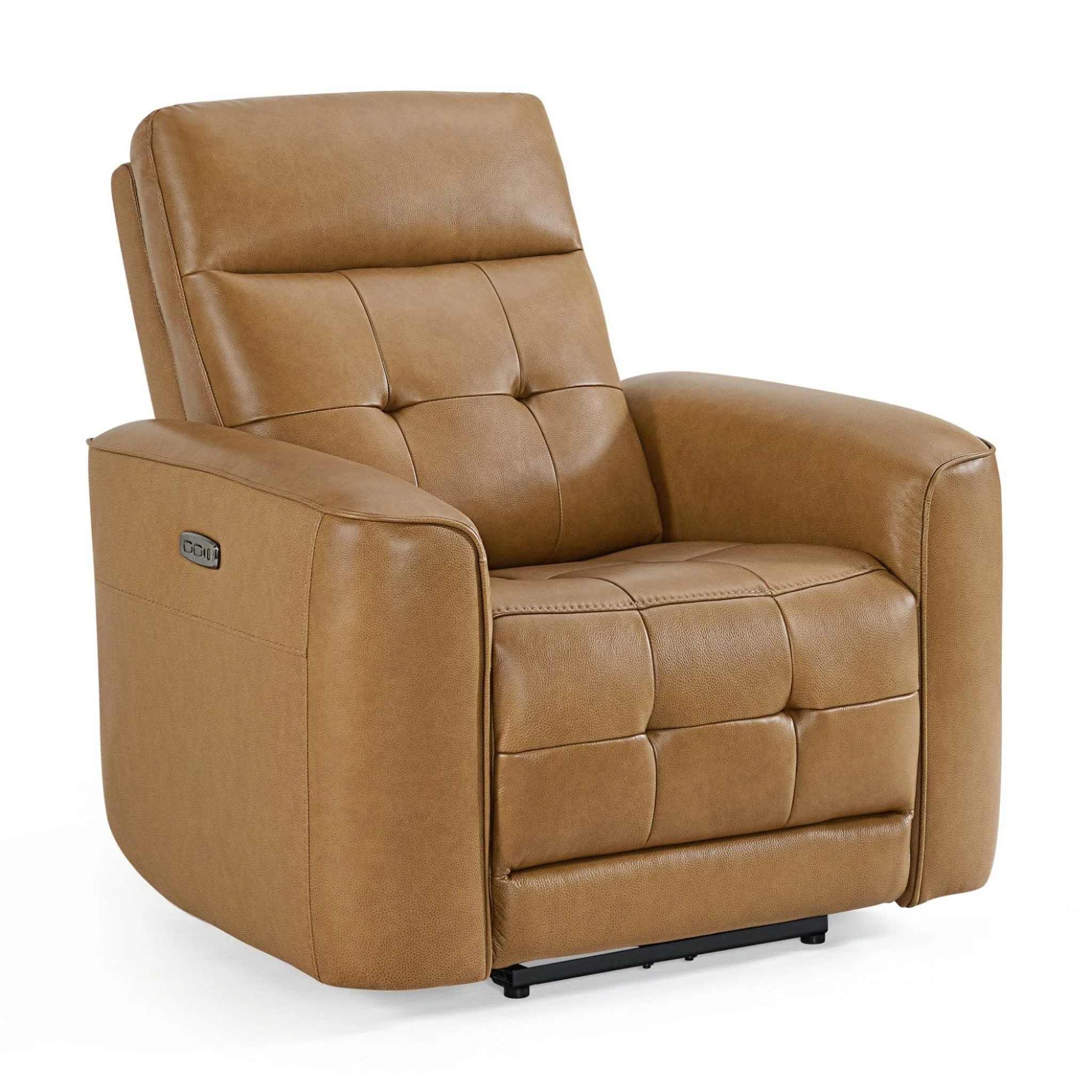 Cole Brown Dual Power Leather Recliner