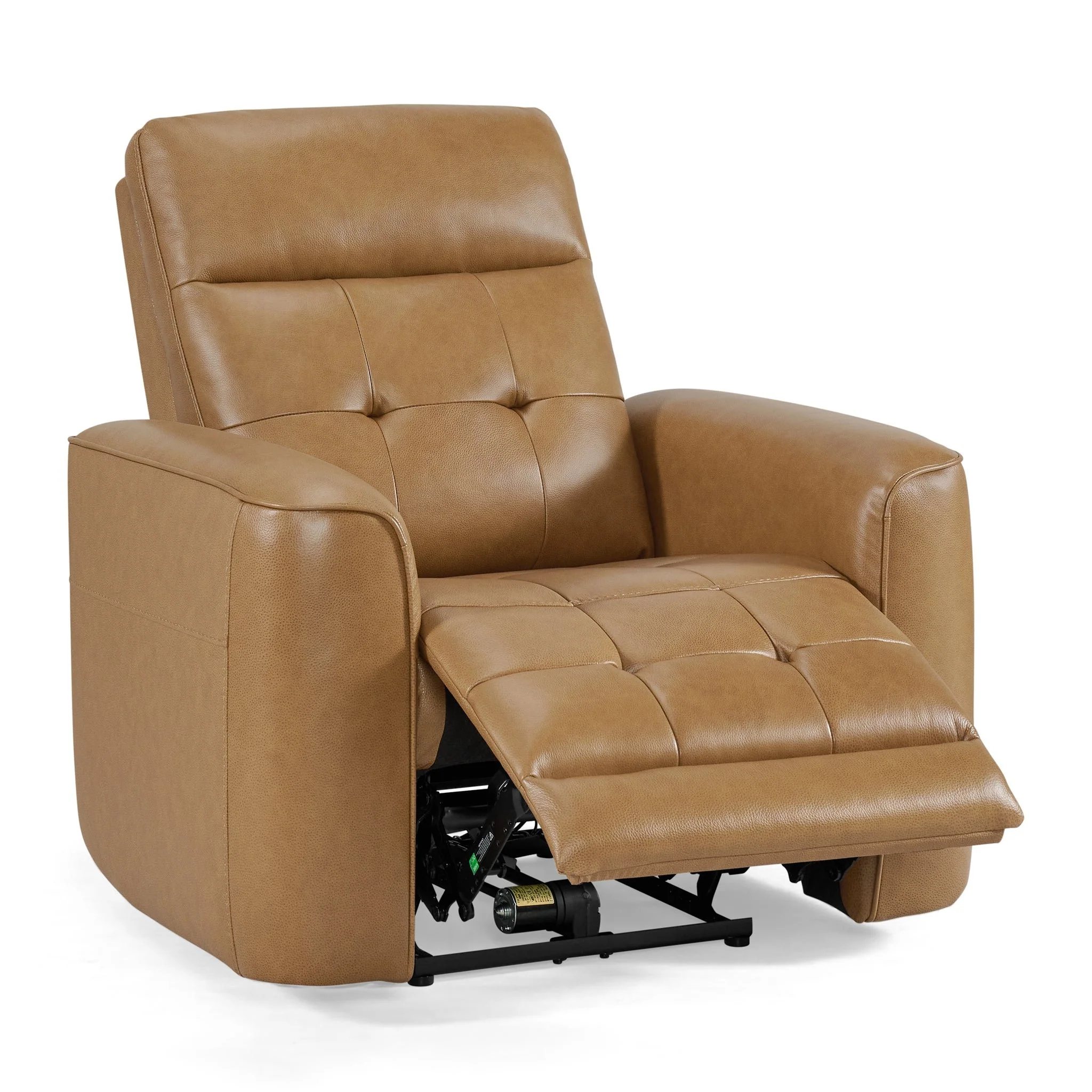 Cole Brown Dual Power Leather Recliner - Image 2