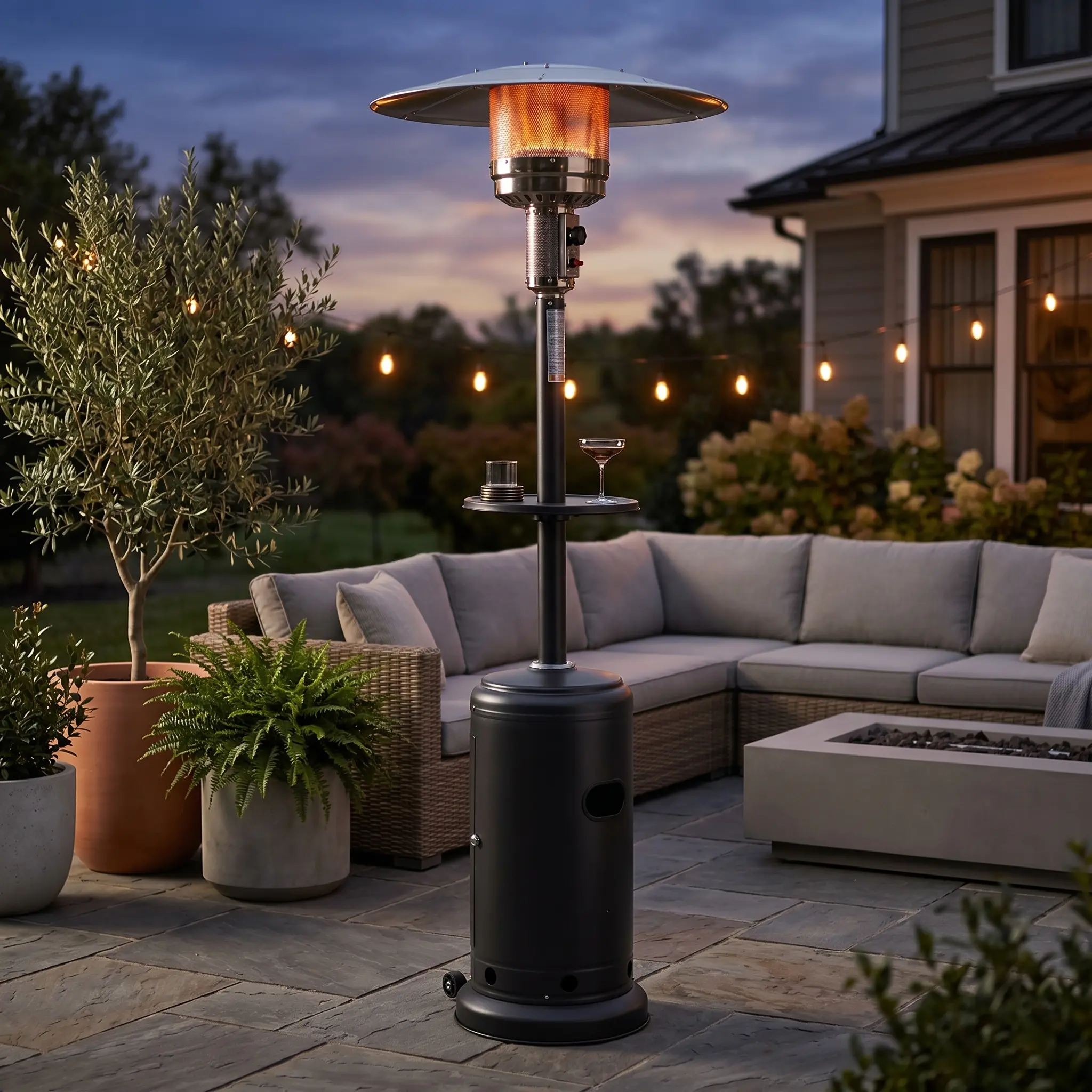 Commercial 48K BTU Patio Heater - Black