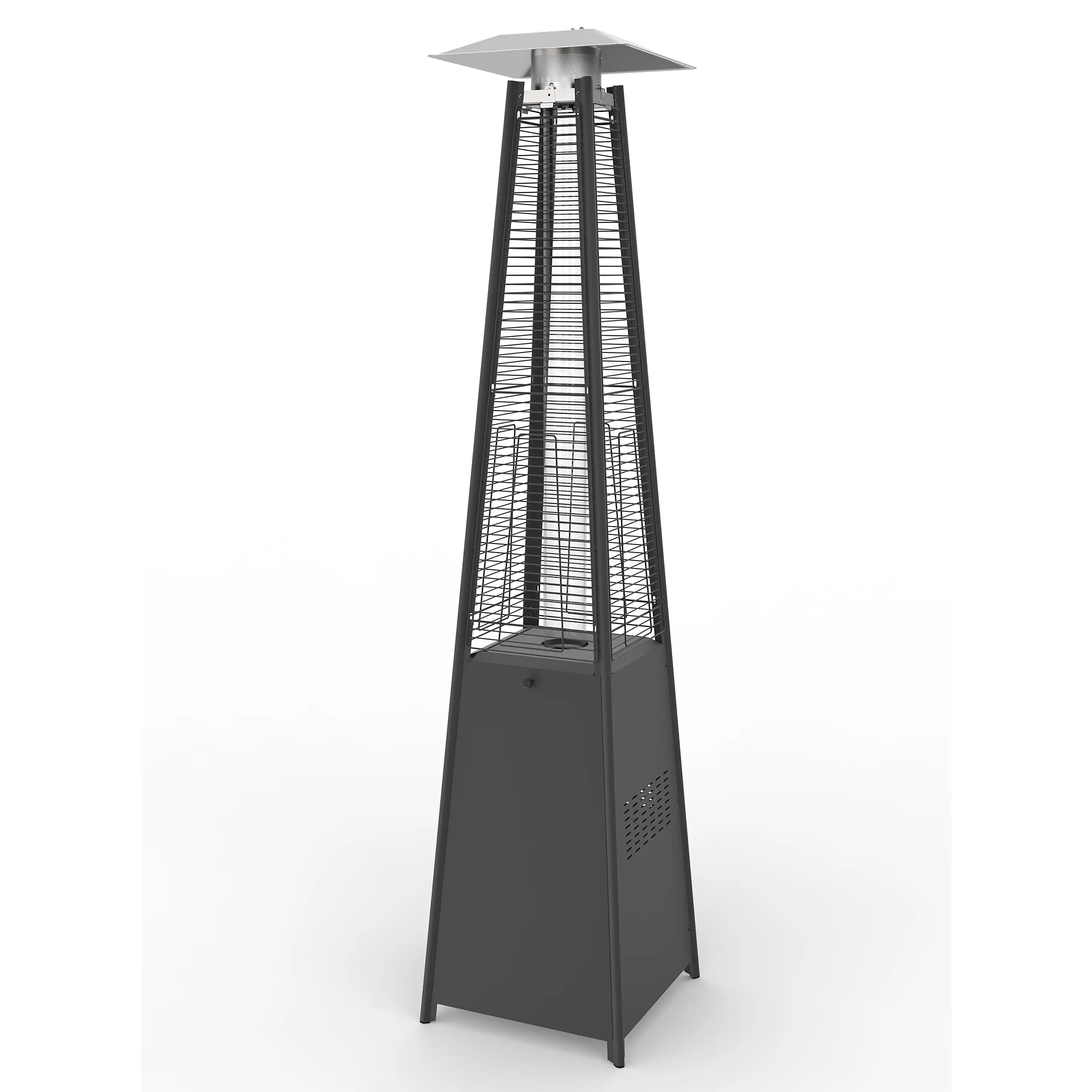 Commercial Glass Tube 42K BTU Patio Heater - Matte Black - Image 2