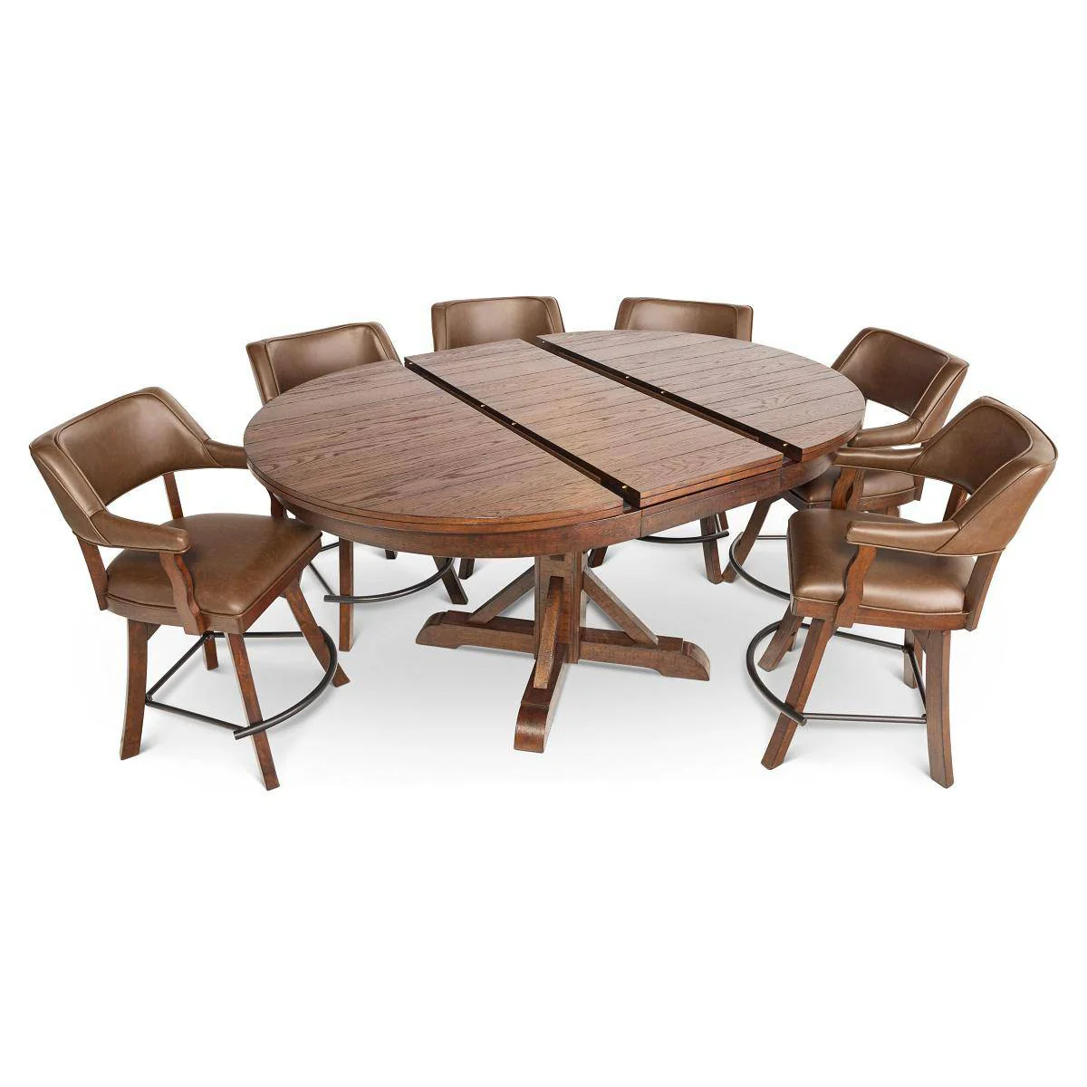 Cumberland 7 Piece Extending Oval Poker Table Set - Image 4
