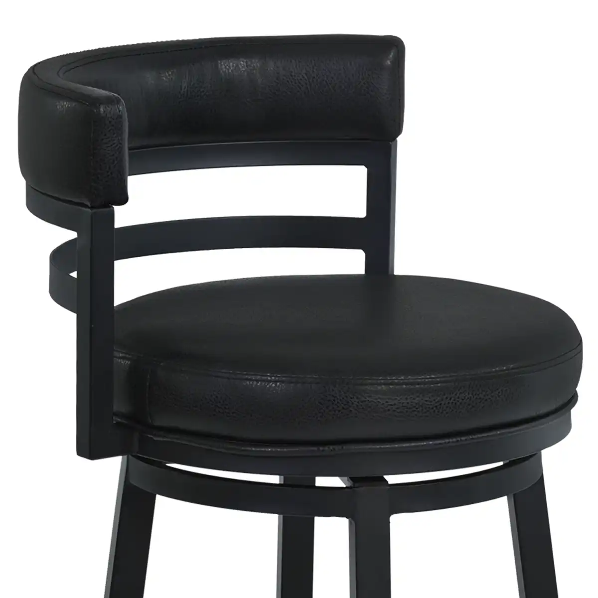 Destin Swivel 26" Counter Stool - Black/Black - Image 4
