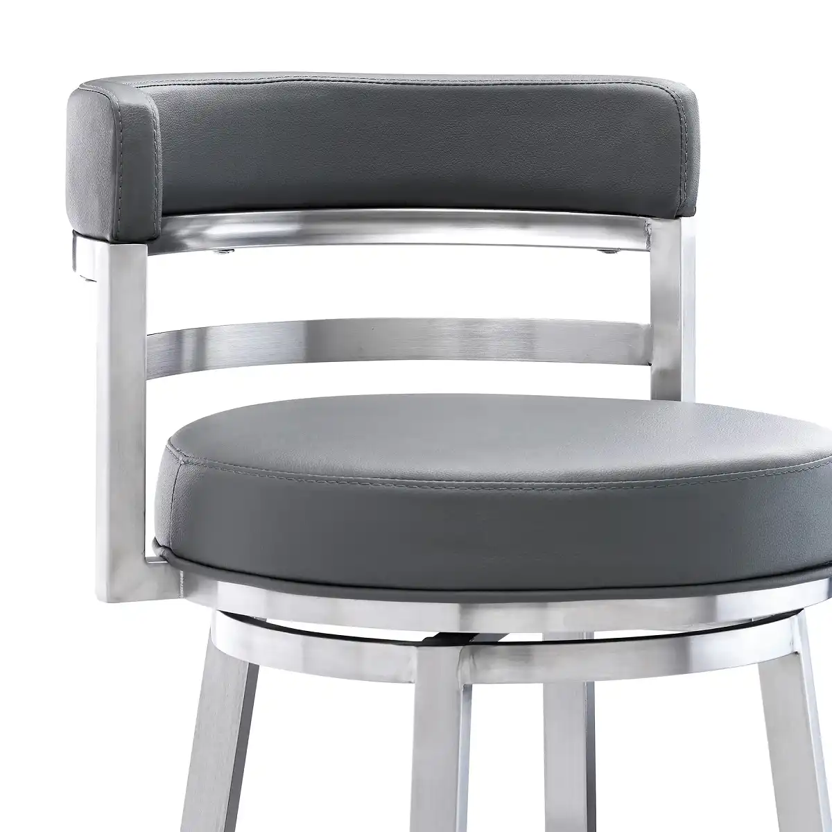 Destin Swivel 30" Barstool - Stainless Steel - Image 4