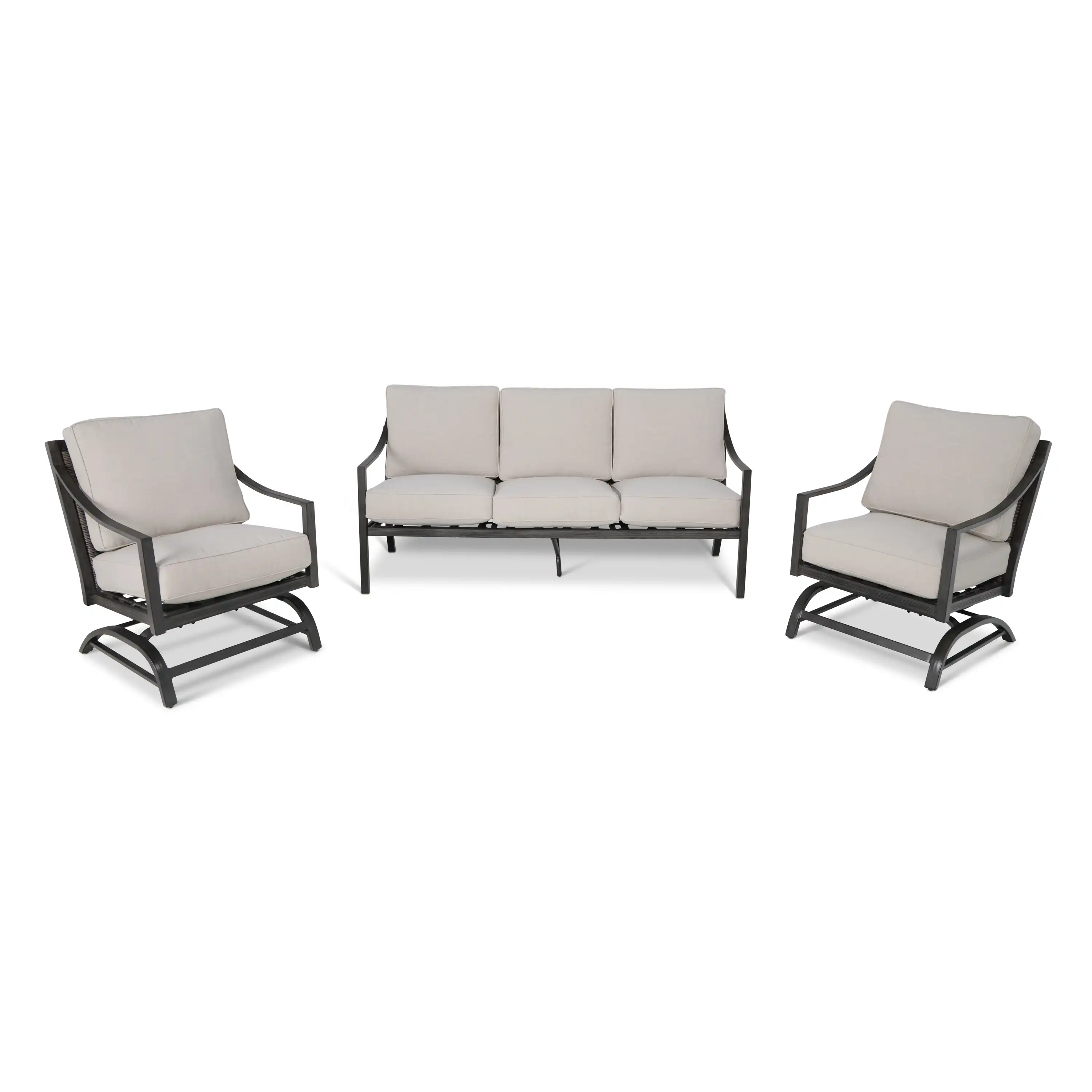 Drake Aluminum 3 Piece Woven Sofa Group - Image 2
