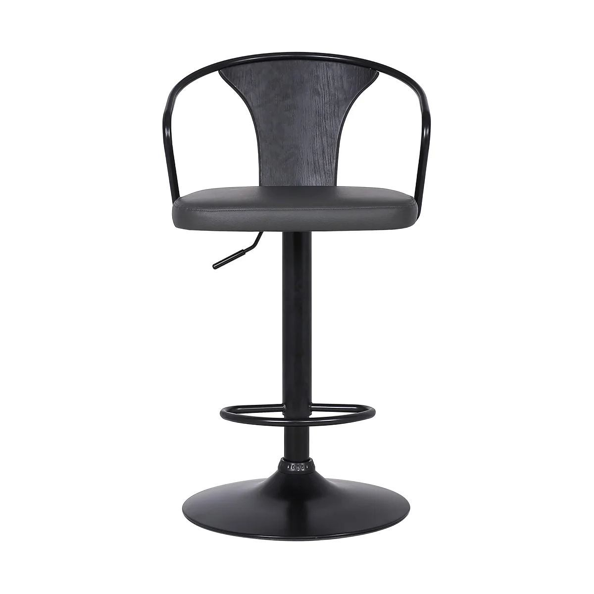 Eli 26-30" Adjustable Stool - Black/Grey - Image 2