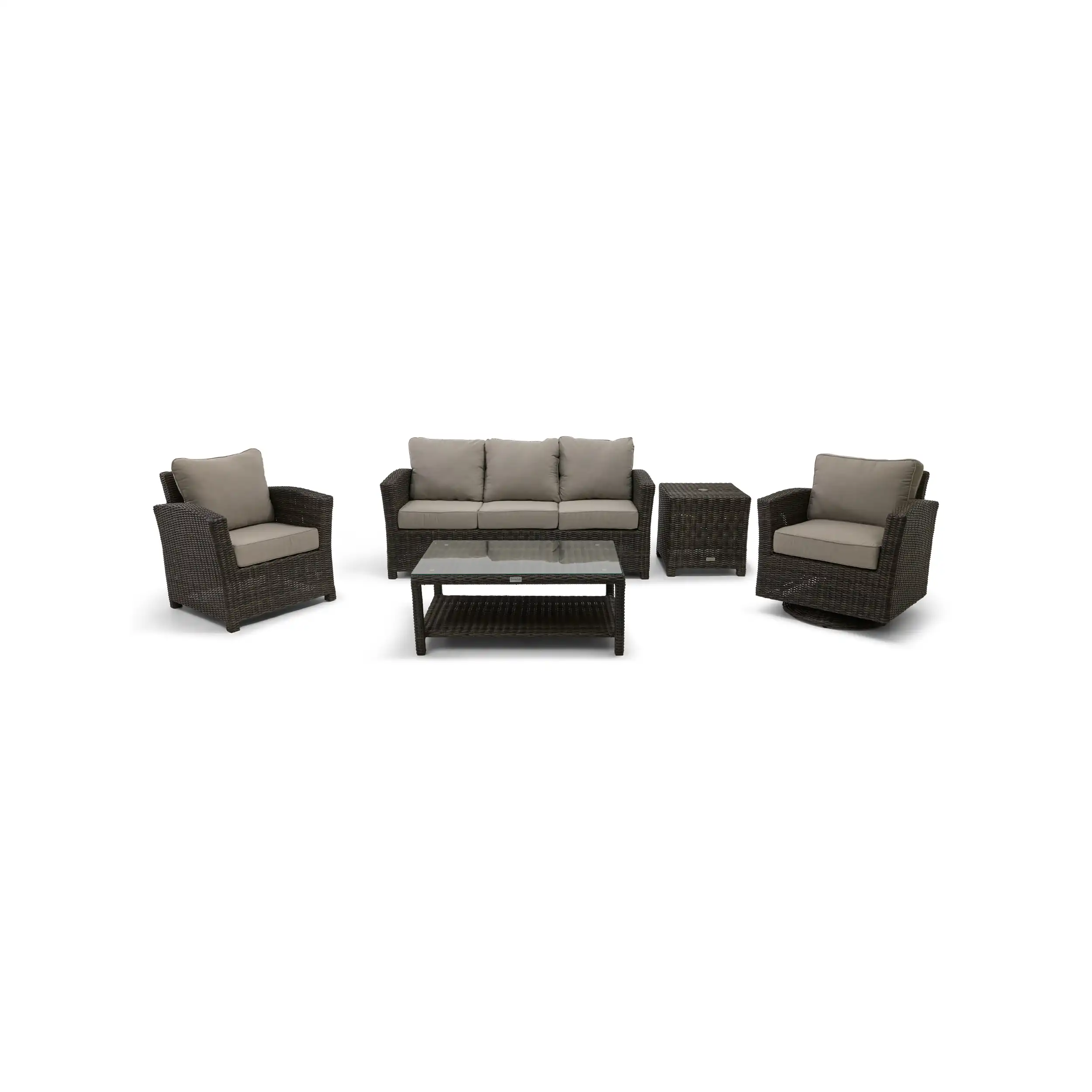 Ellis 5 Piece Sofa Chat Group - Dove Acrylic - Image 2