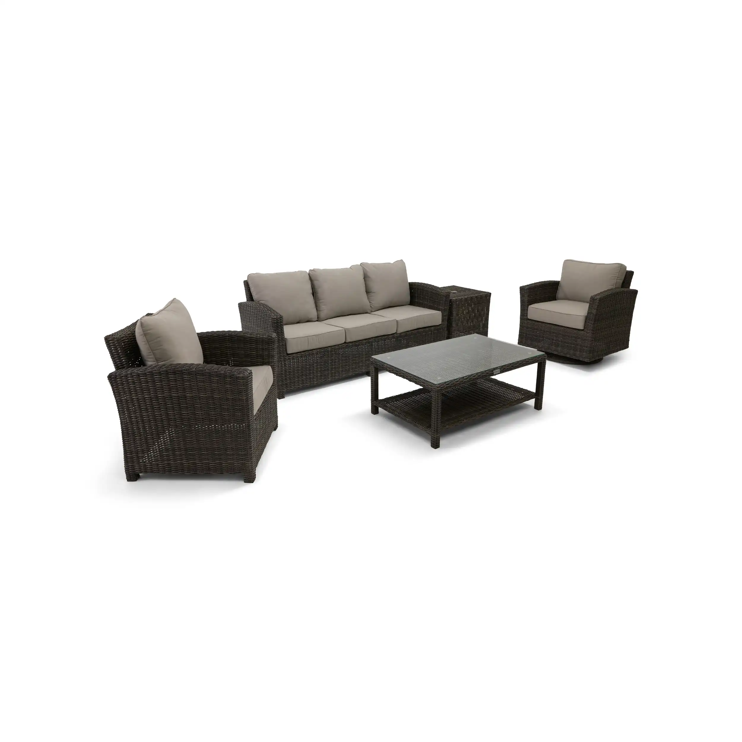 Ellis 5 Piece Sofa Chat Group - Dove Acrylic - Image 3