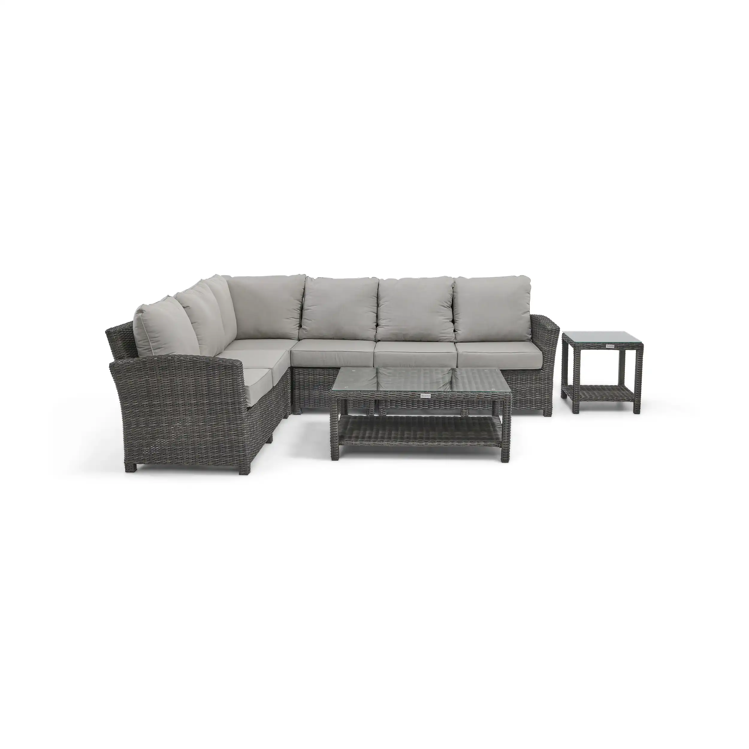 Ellis 6 Piece Sectional Chat Group - Dove Acrylic - Image 2