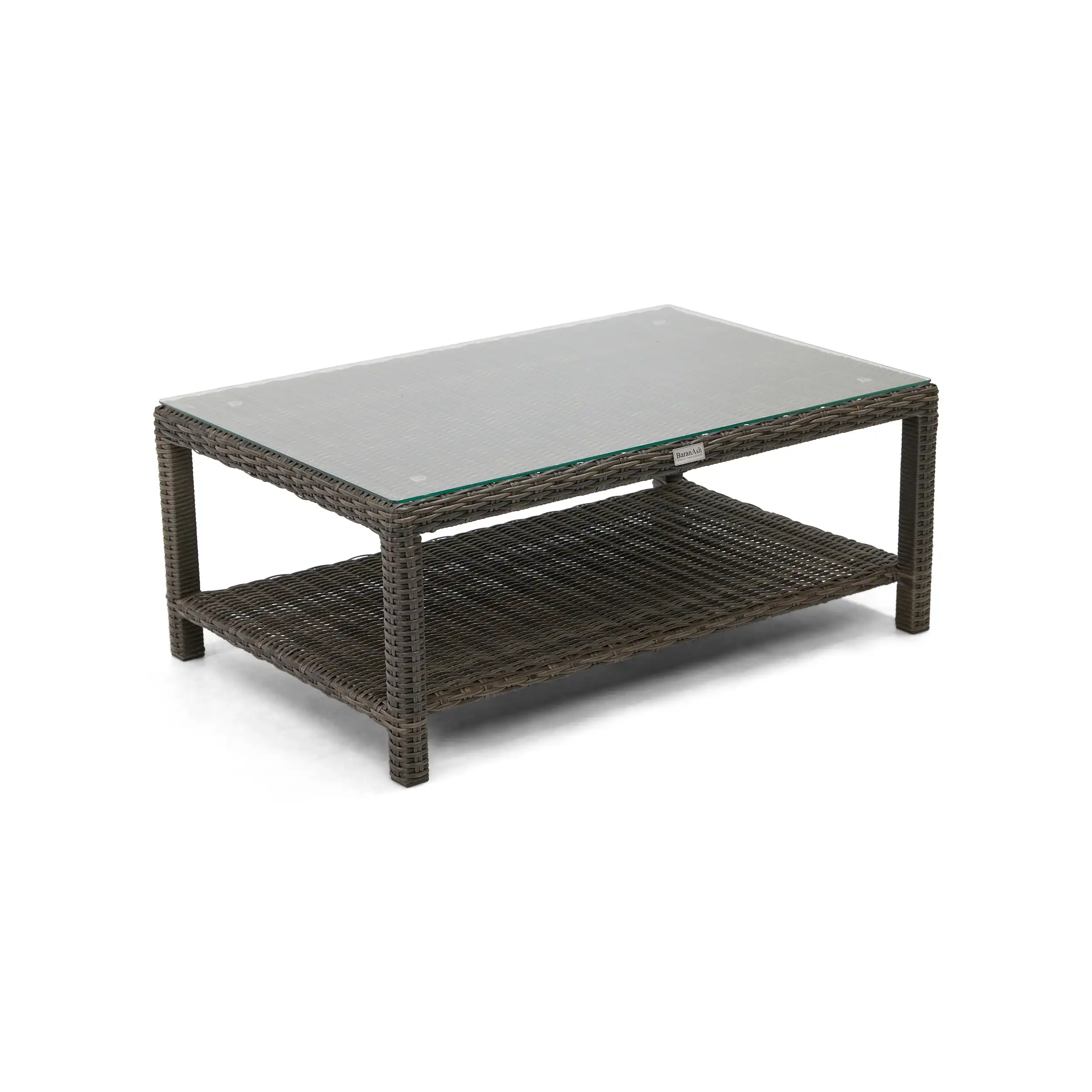 Ellis 20"x40" Rectangle Woven Coffee Table - Silver Oak - Image 2