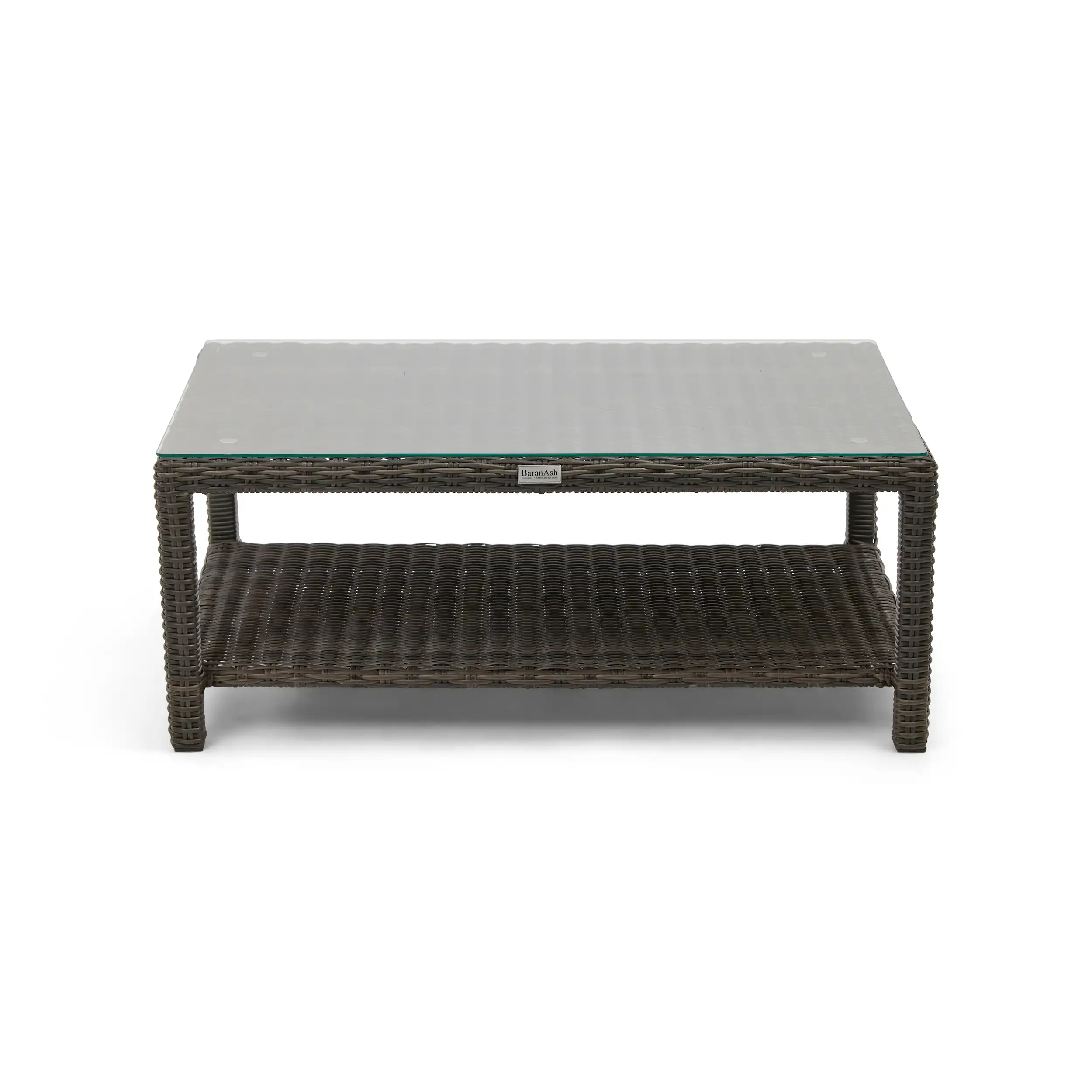 Ellis 20"x40" Rectangle Woven Coffee Table - Silver Oak - Image 3