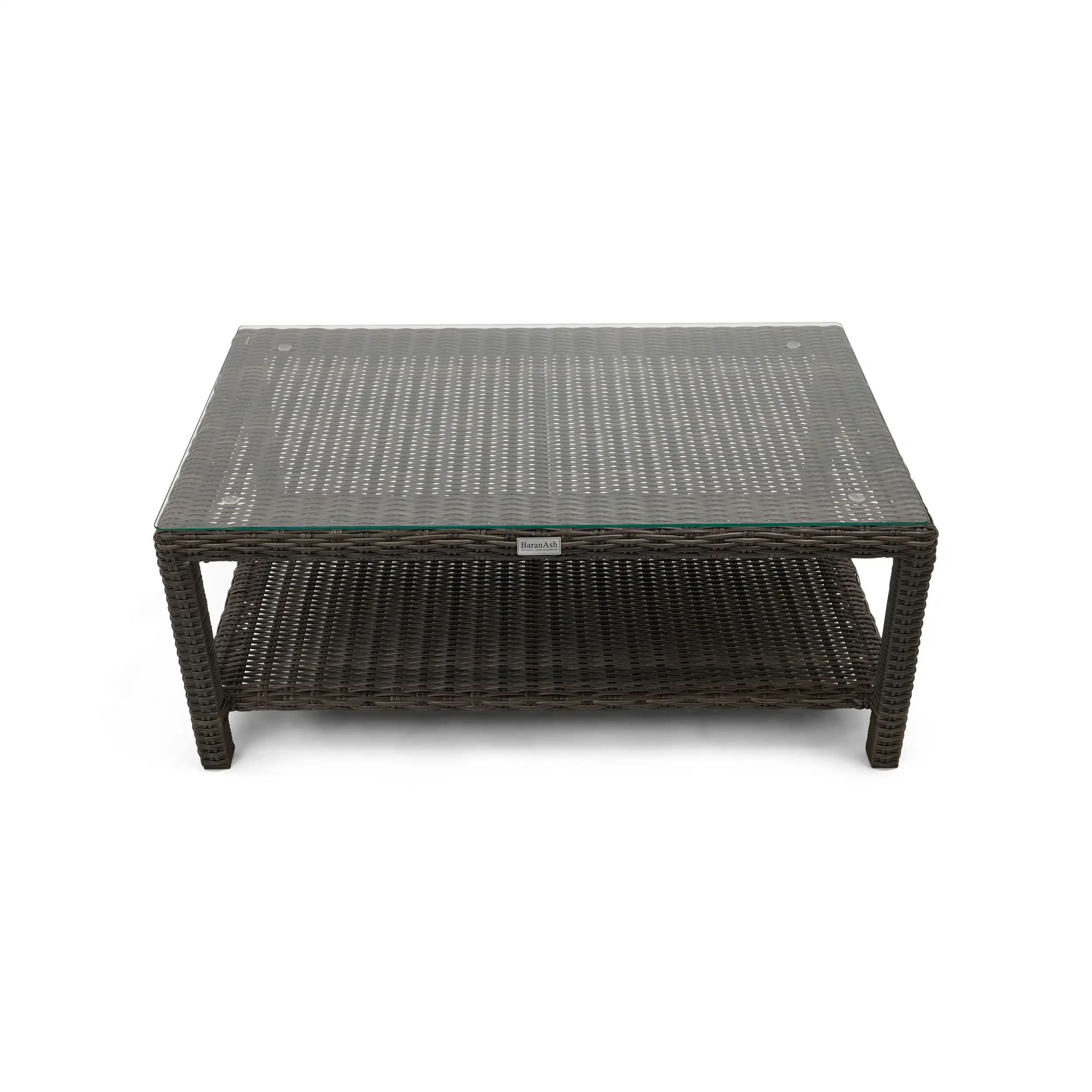 Ellis 20"x40" Rectangle Woven Coffee Table - Silver Oak - Image 4