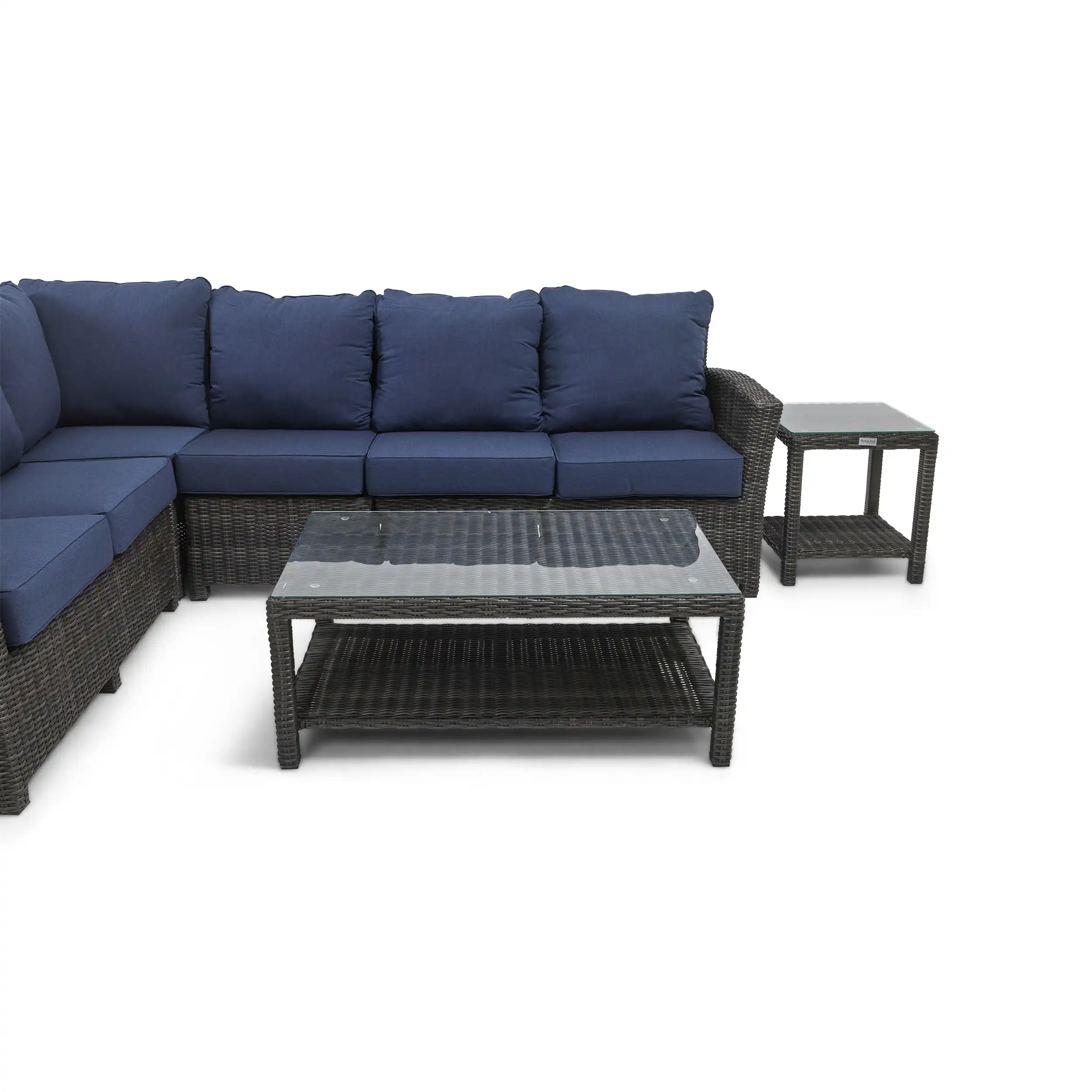 Ellis 6 Piece Sectional Chat Group - Indigo Acrylic - Image 4