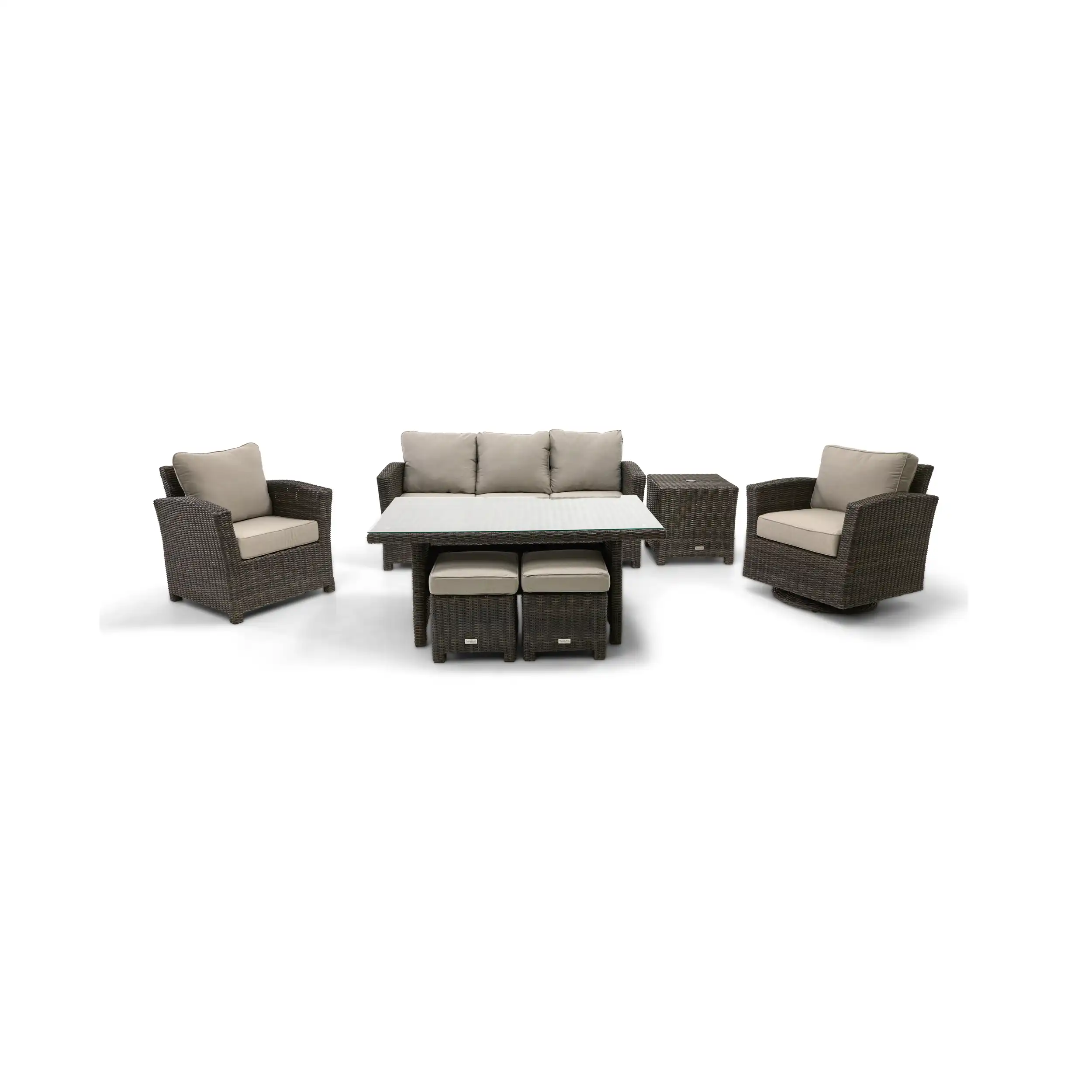 Ellis 7 Piece Sofa Conversation Group - Dove Acrylic - Image 2