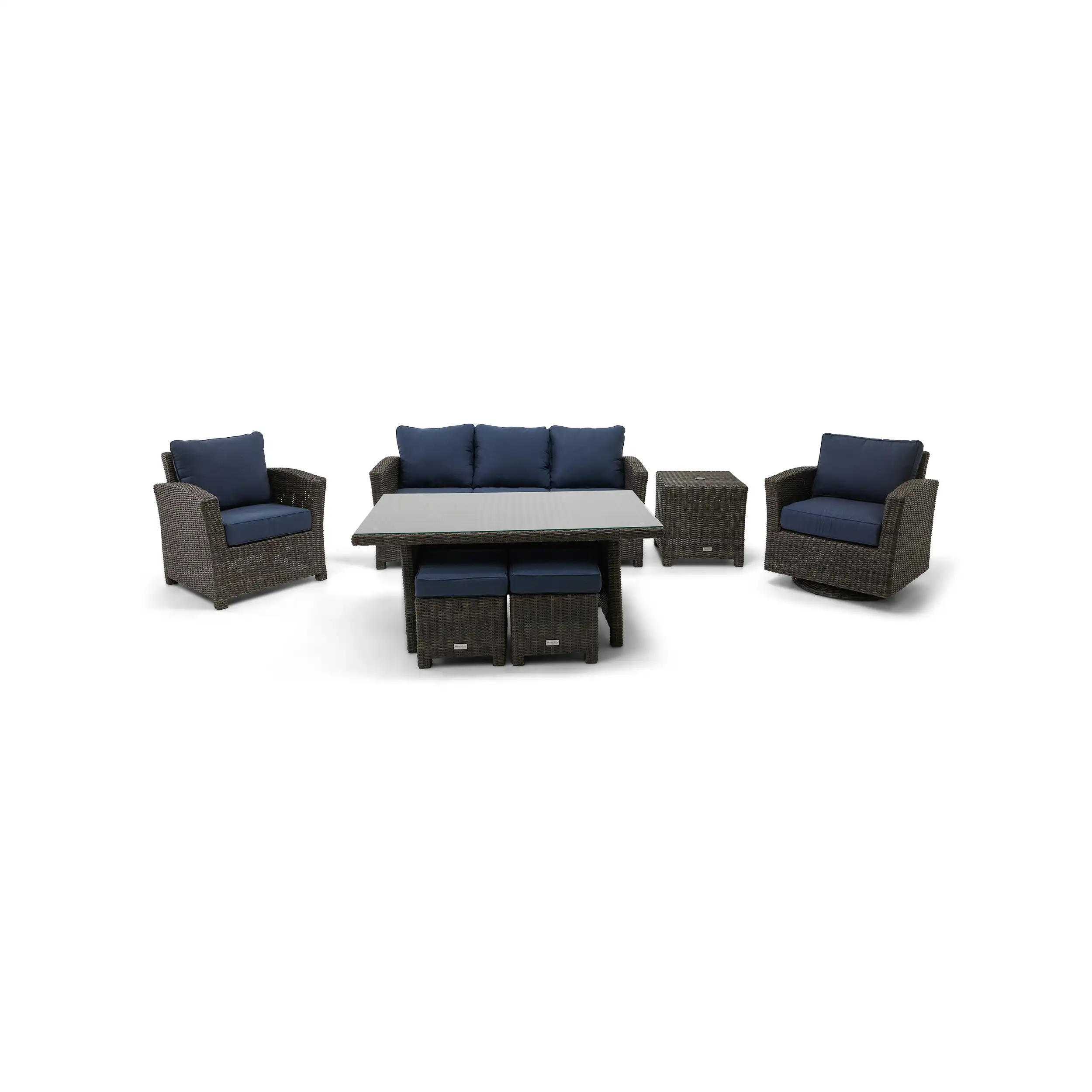 Ellis 7 Piece Sofa Conversation Group - Indigo Acrylic - Image 2