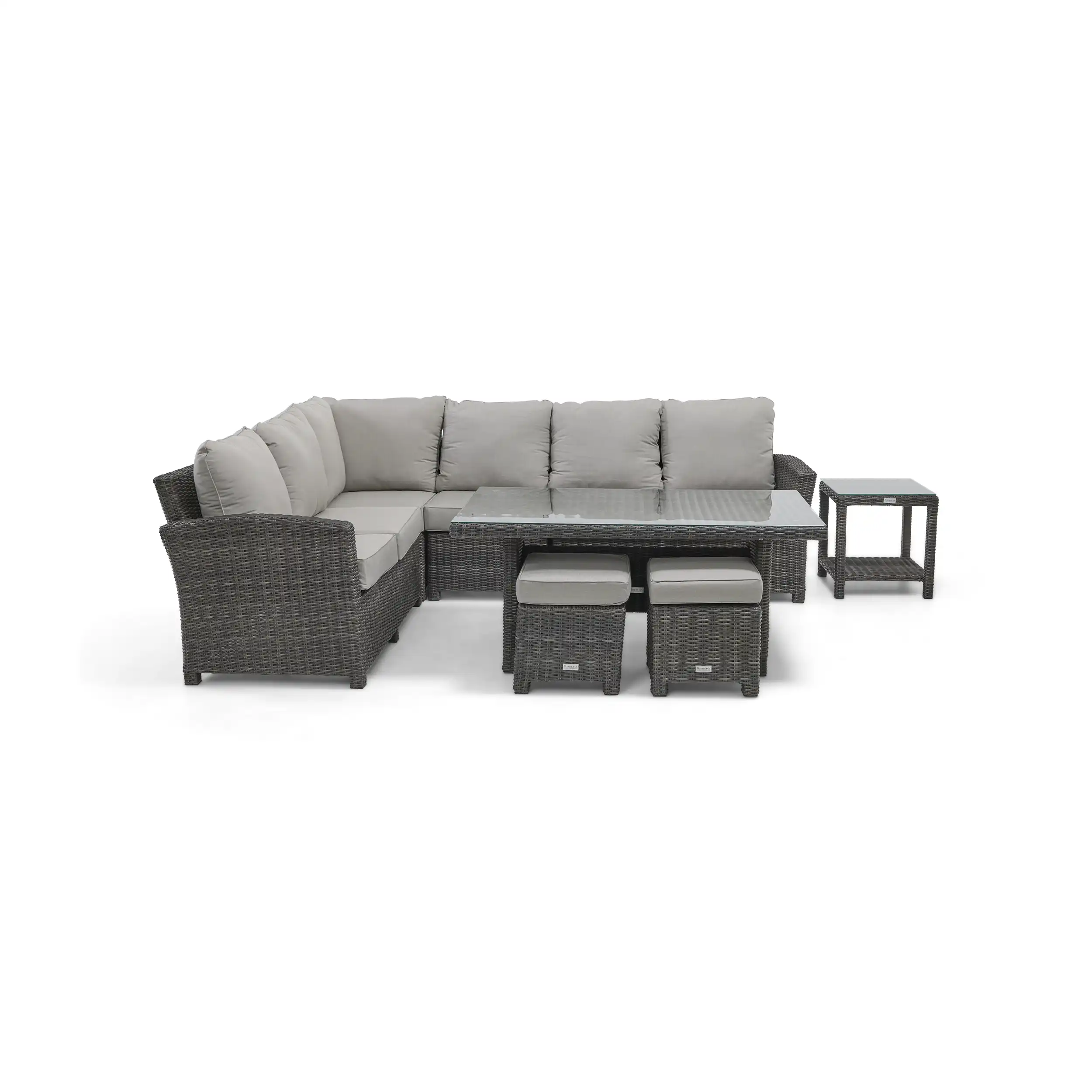 Ellis 7 Piece Sectional Chat Group - Dove Acrylic - Image 2