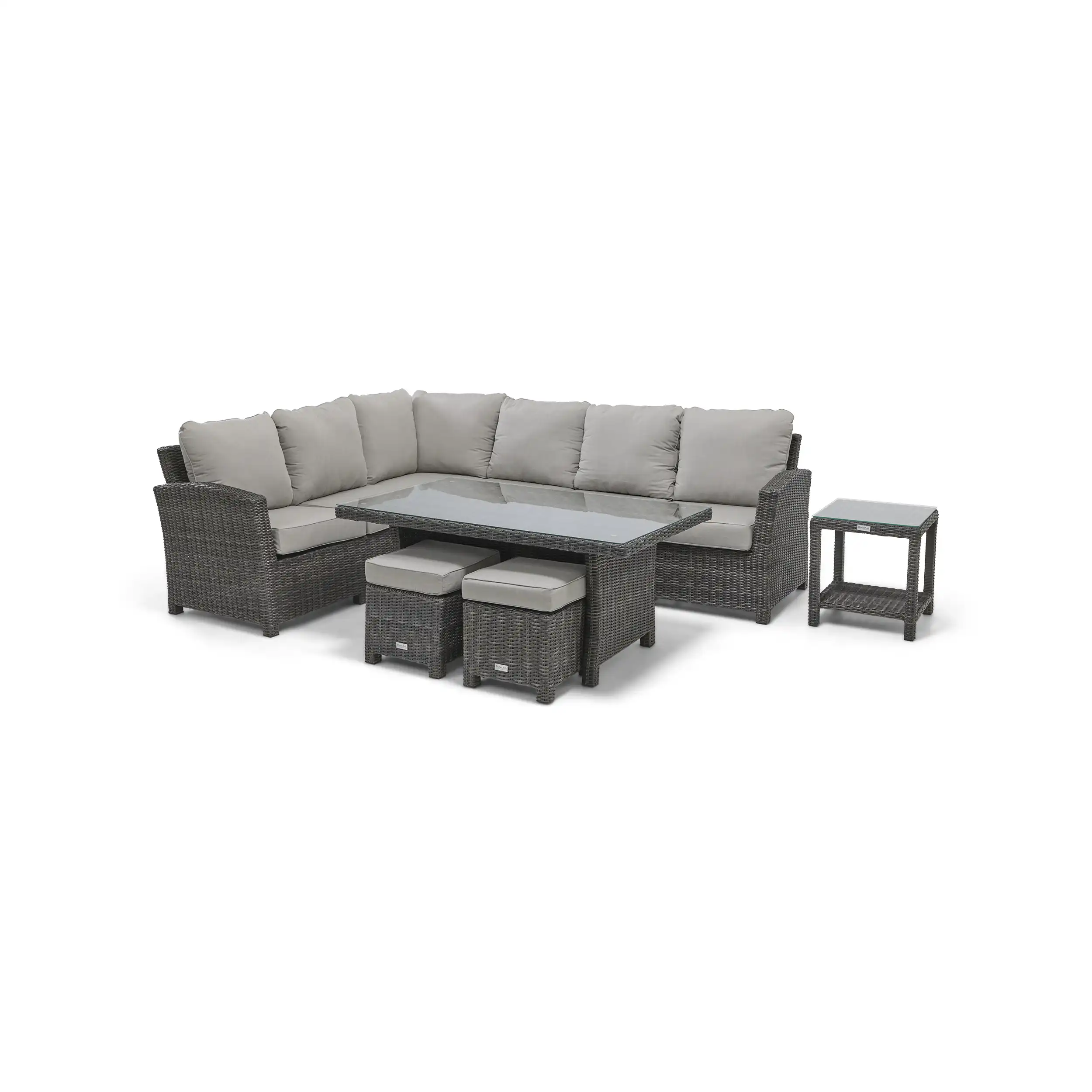 Ellis 7 Piece Sectional Chat Group - Dove Acrylic - Image 3