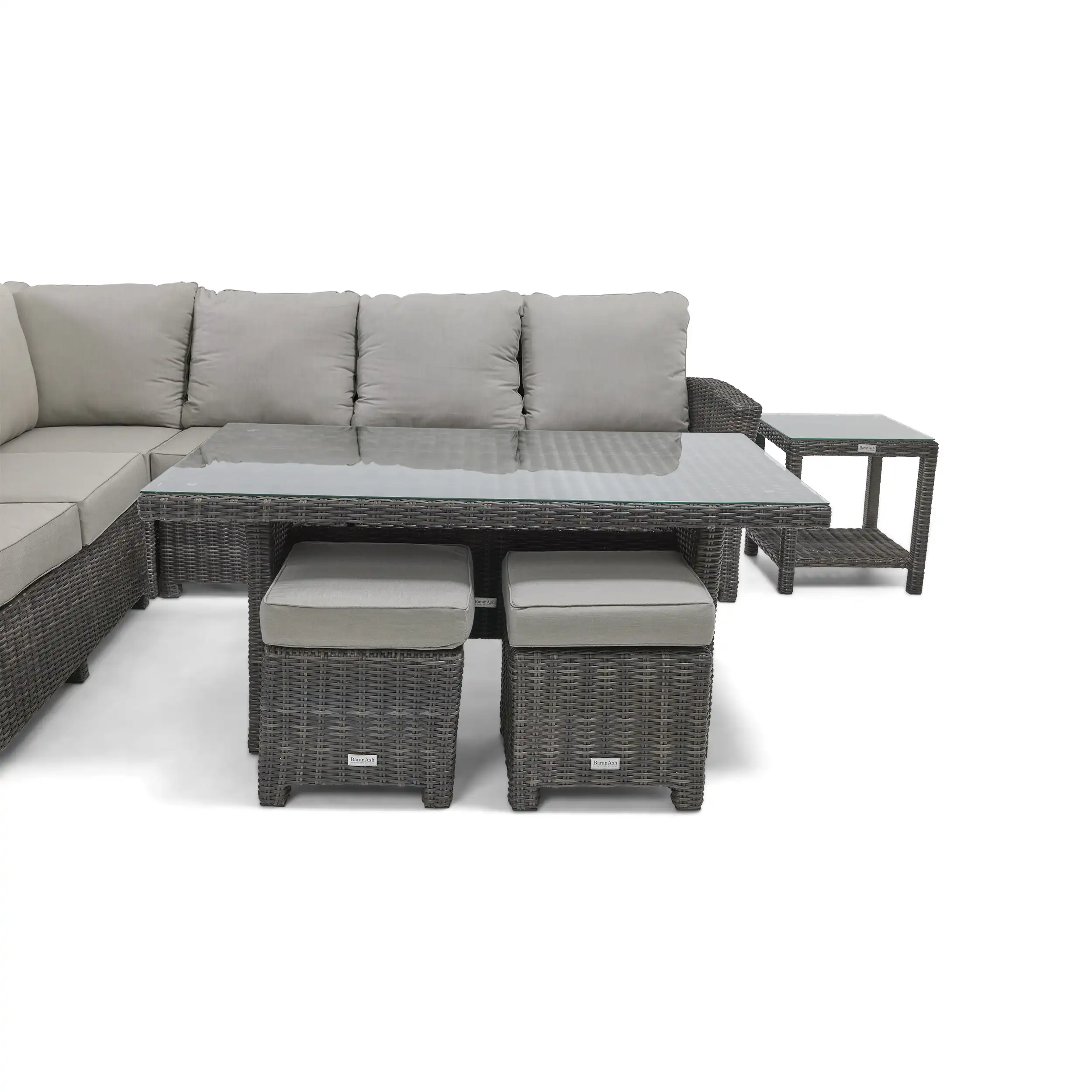 Ellis 7 Piece Sectional Chat Group - Dove Acrylic - Image 4