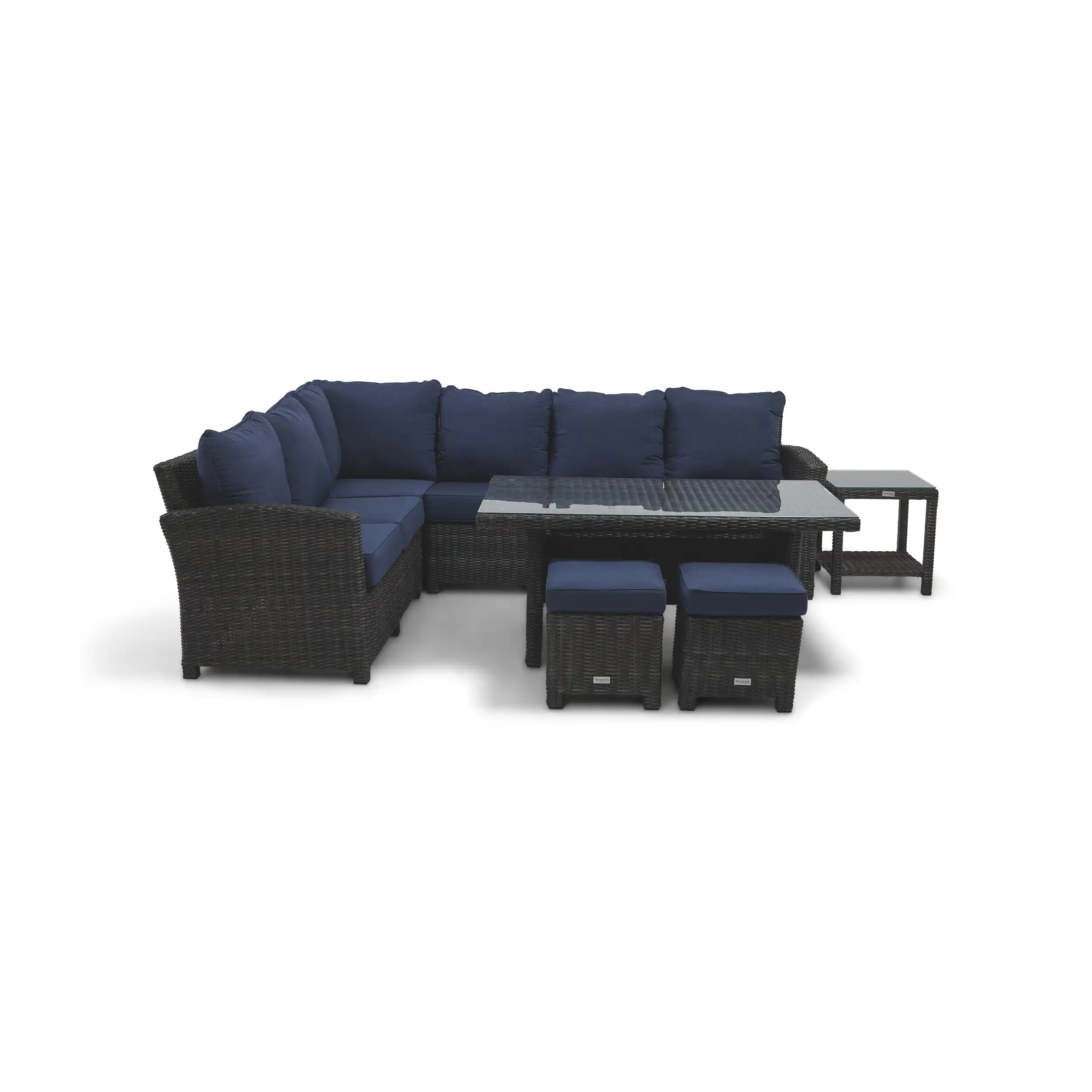 Ellis 7 Piece Sectional Chat Group - Indigo Acrylic - Image 2