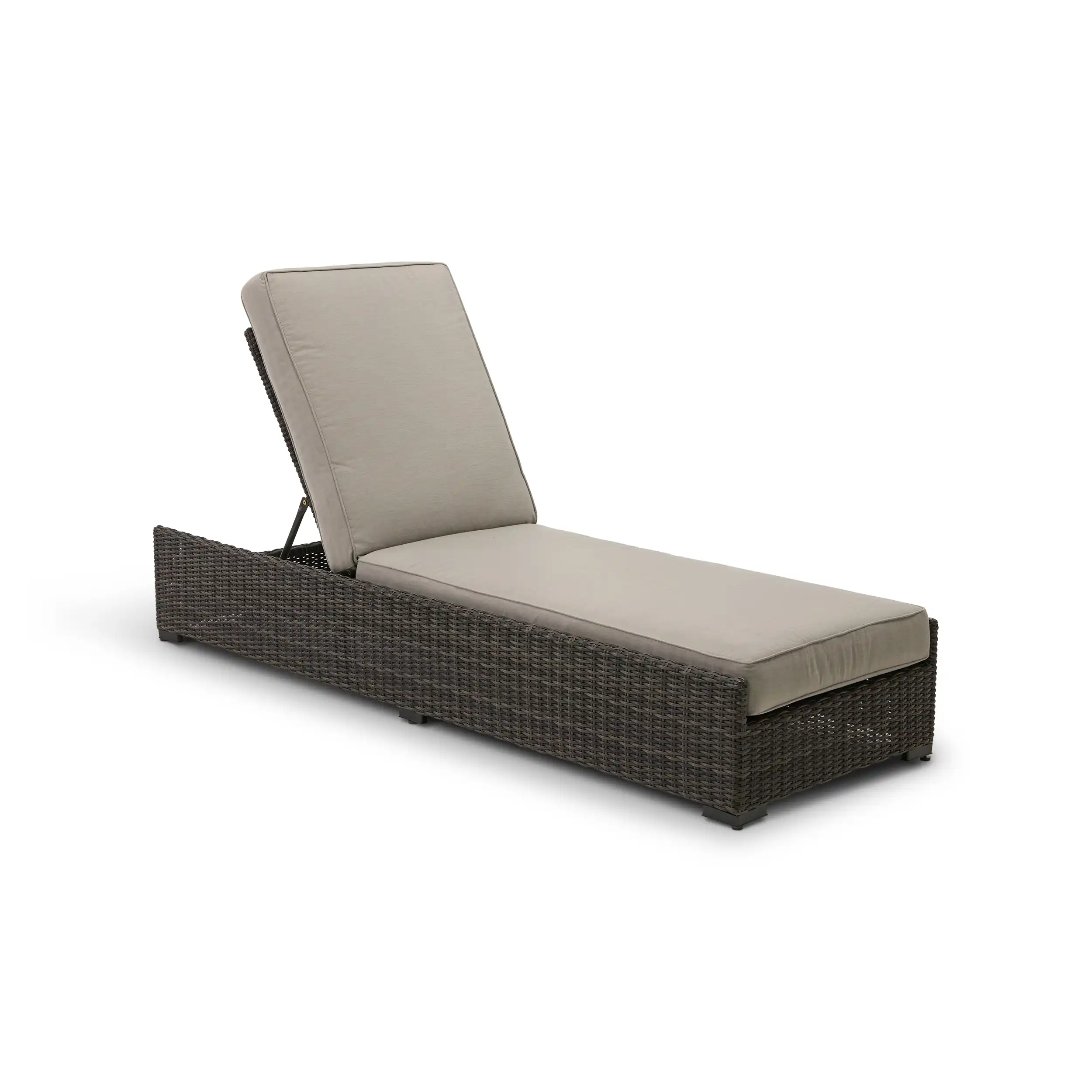 Ellis Silver Oak Woven Chaise Lounge - Dove Acrylic - Image 2