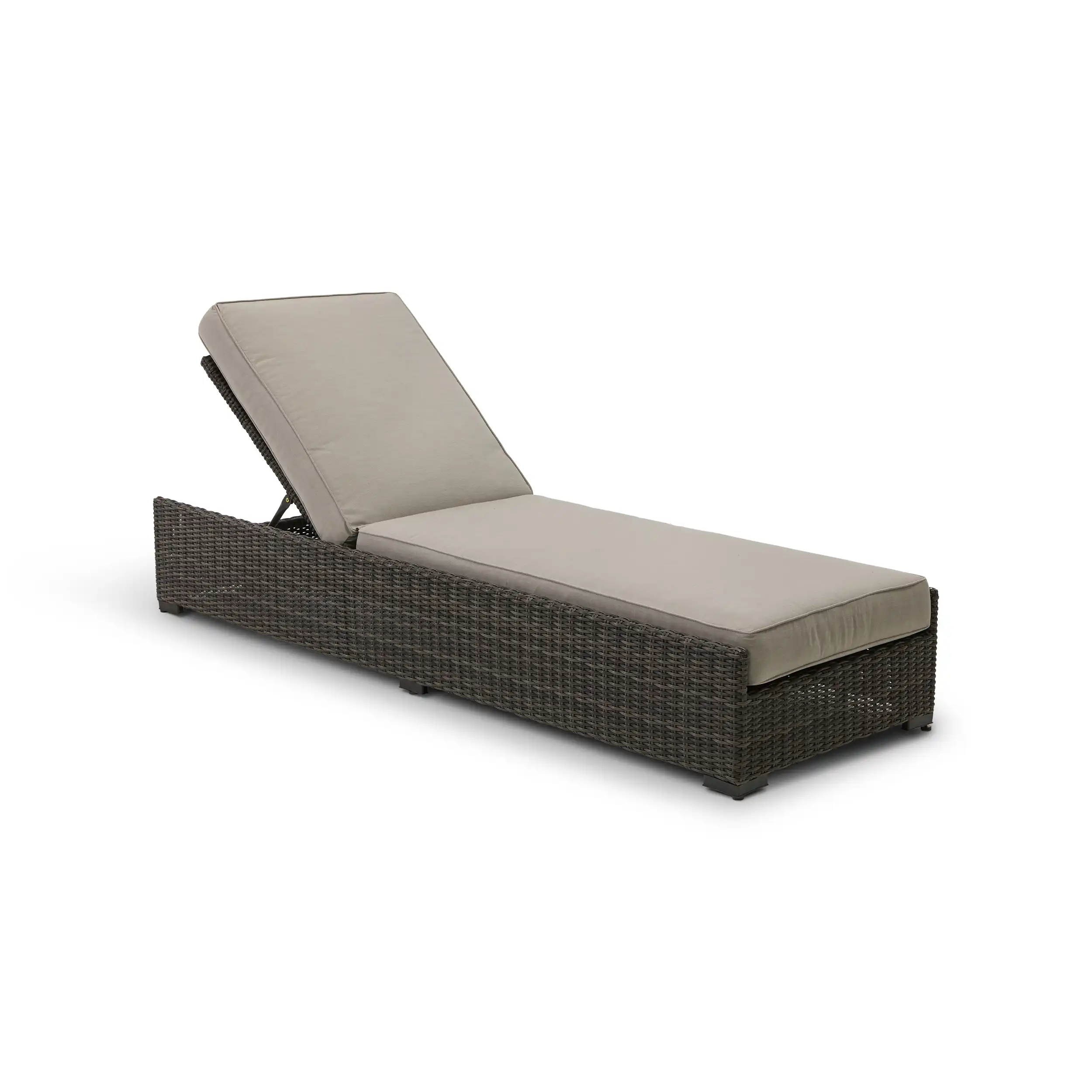 Ellis Silver Oak Woven Chaise Lounge - Dove Acrylic - Image 3