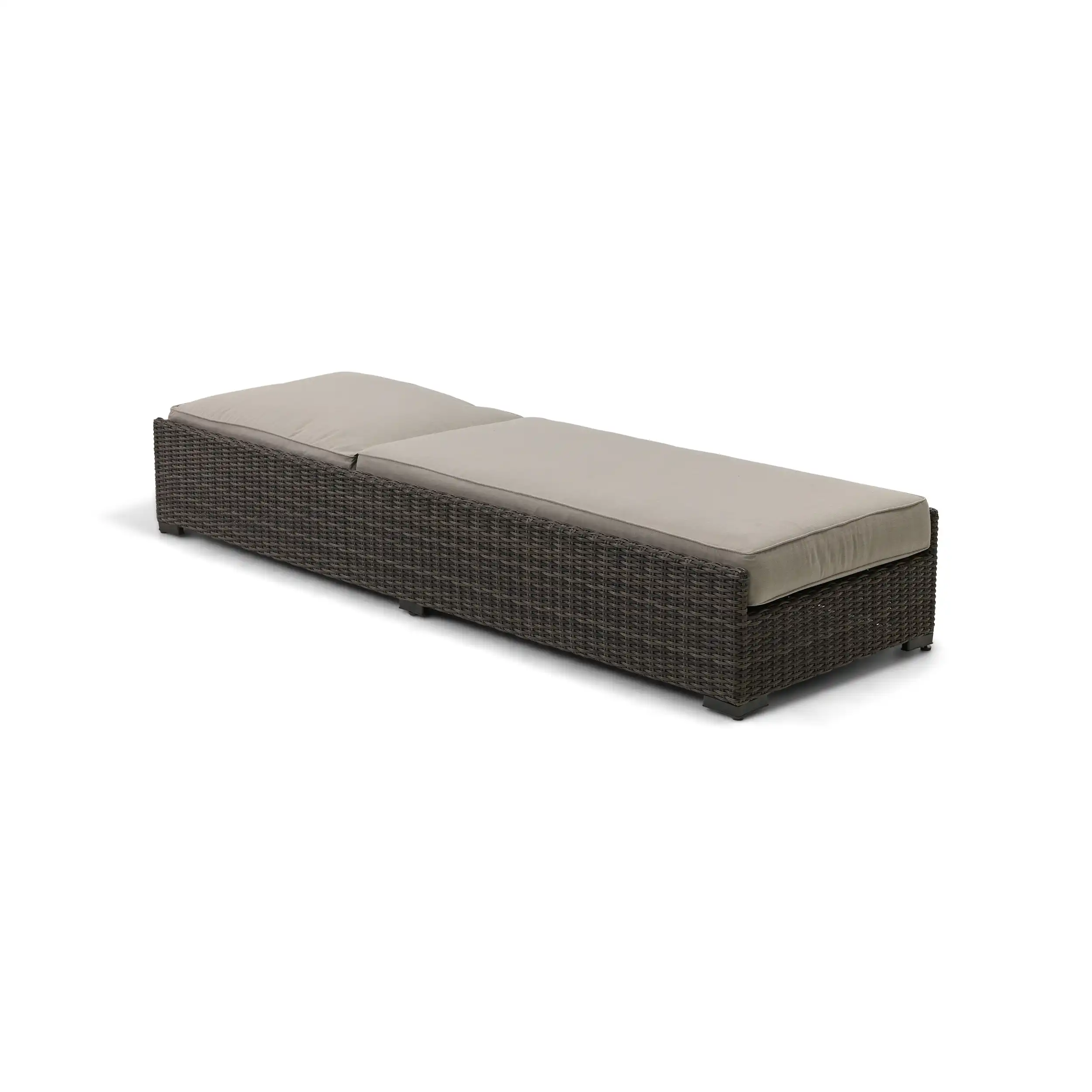 Ellis Silver Oak Woven Chaise Lounge - Dove Acrylic - Image 4
