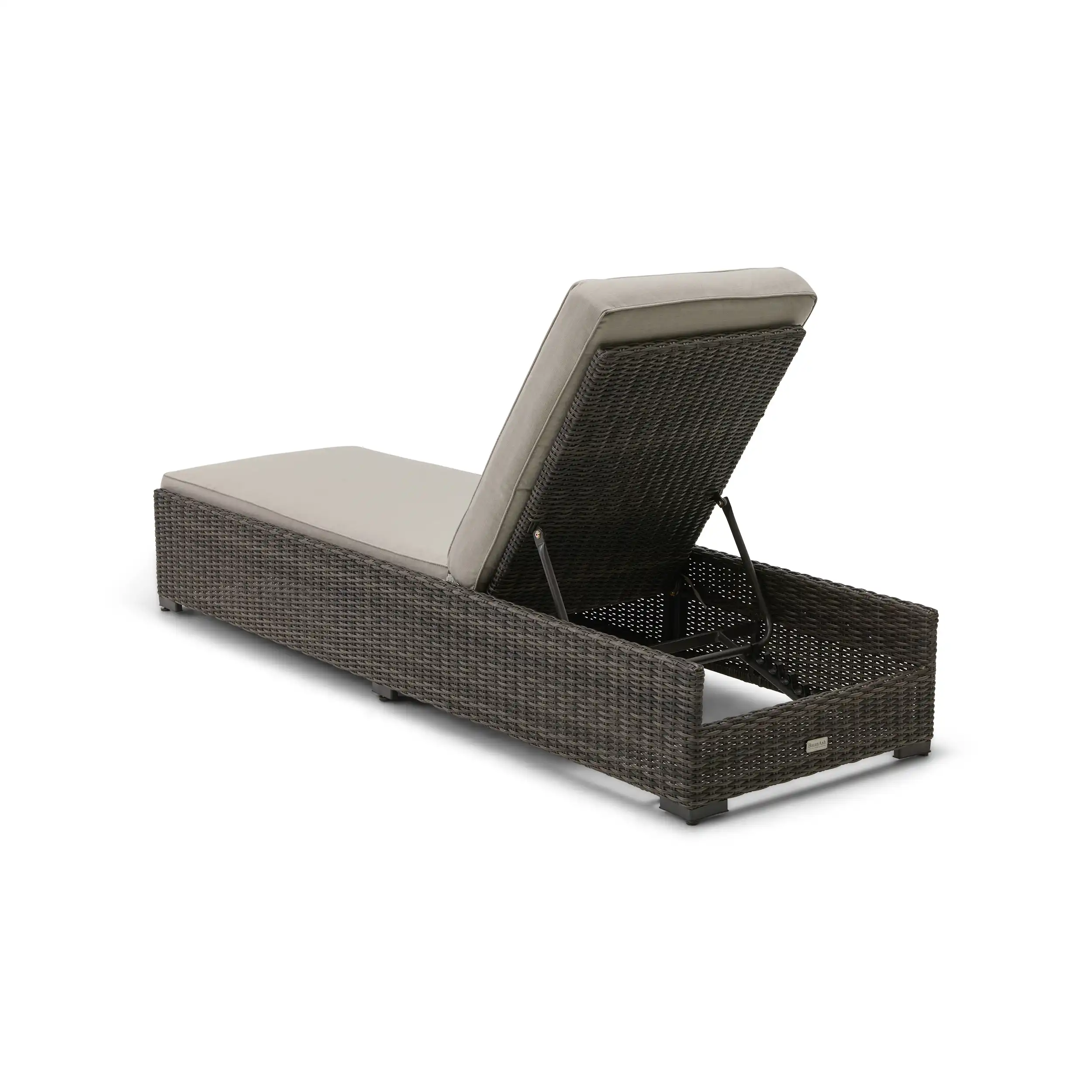 Ellis Silver Oak Woven Chaise Lounge - Dove Acrylic - Image 5
