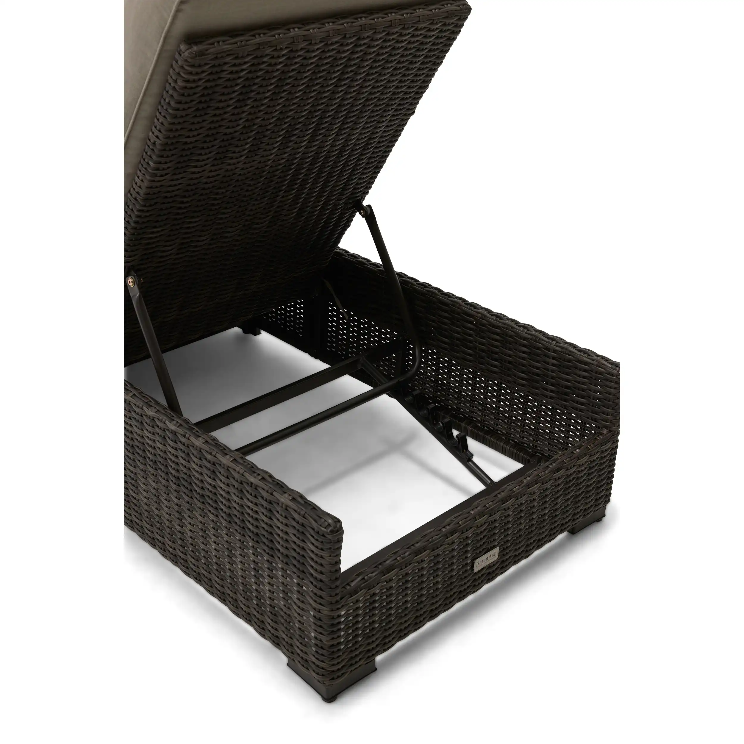 Ellis Silver Oak Woven Chaise Lounge - Dove Acrylic - Image 6