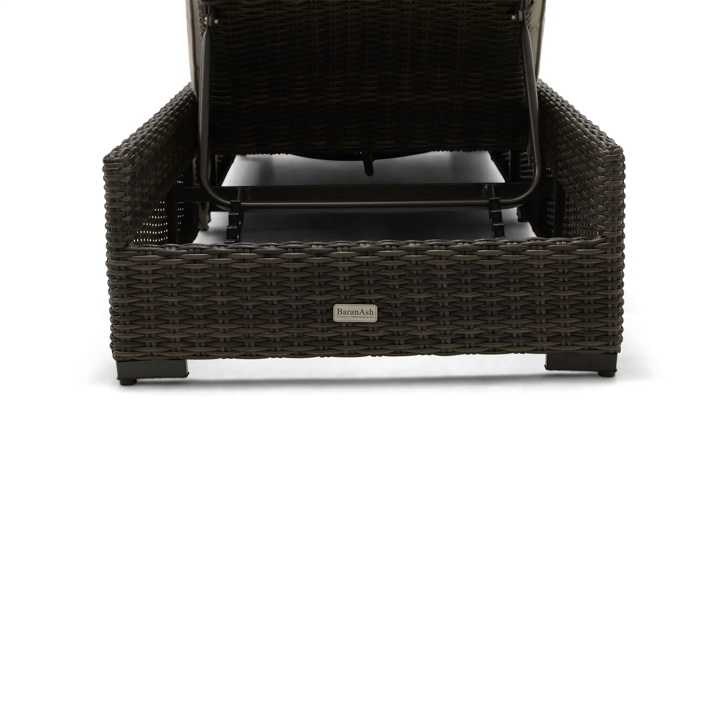 Ellis Silver Oak Woven Chaise Lounge - Dove Acrylic - Image 7