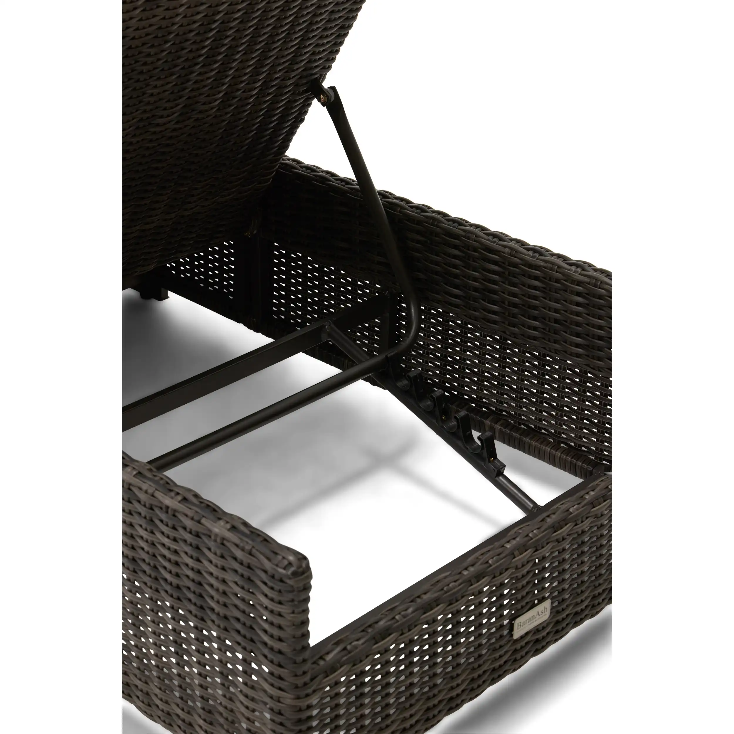 Ellis Silver Oak Woven Chaise Lounge - Indigo Acrylic - Image 6