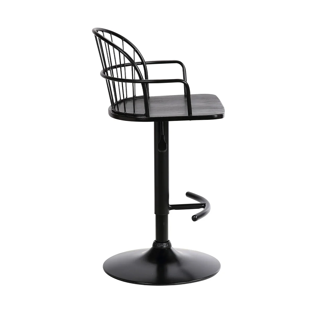 Elmhurst 26-30" Adjustable Stool - Black/Black - Image 3