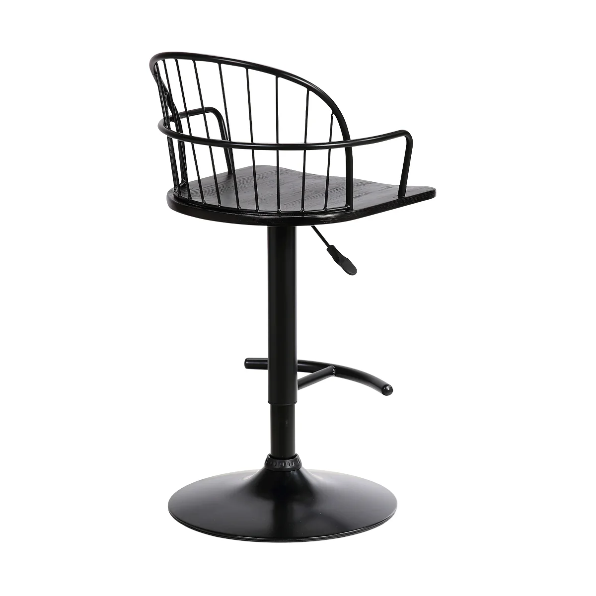 Elmhurst 26-30" Adjustable Stool - Black/Black - Image 4