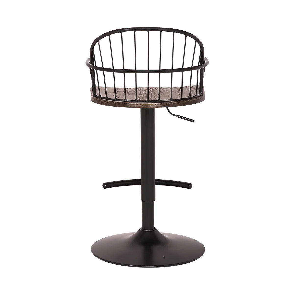 Elmhurst 26-30" Adjustable Stool - Black/Walnut - Image 5