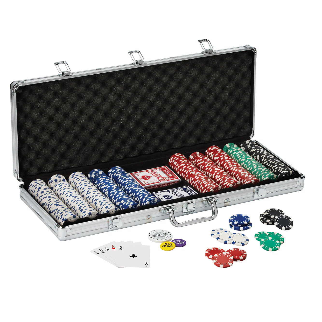 Fat Cat 500CT Texas Hold'em Dice Poker Chip Set
