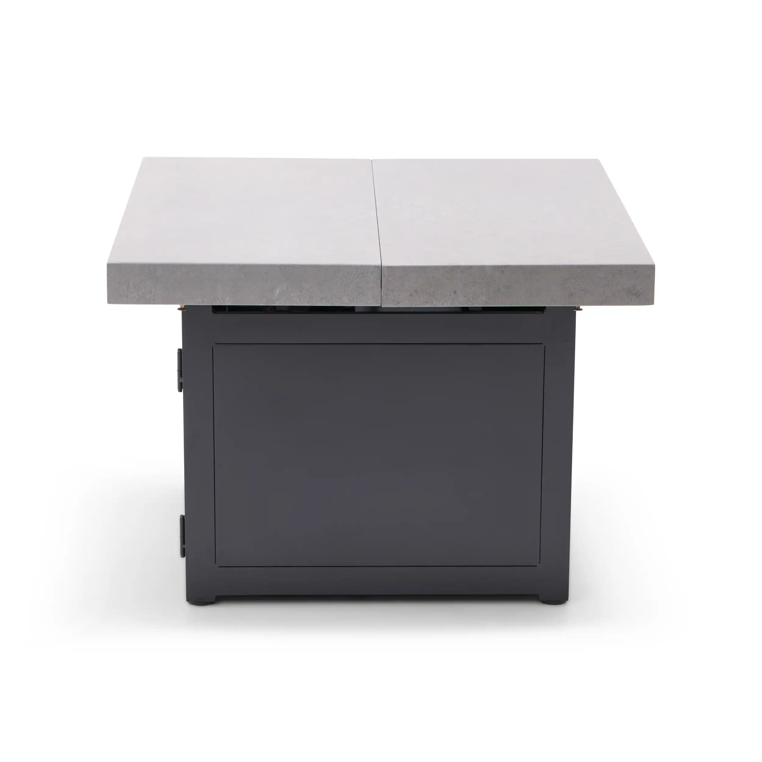 34" Square Concrete Black Firepit/Coffee Table - Image 10