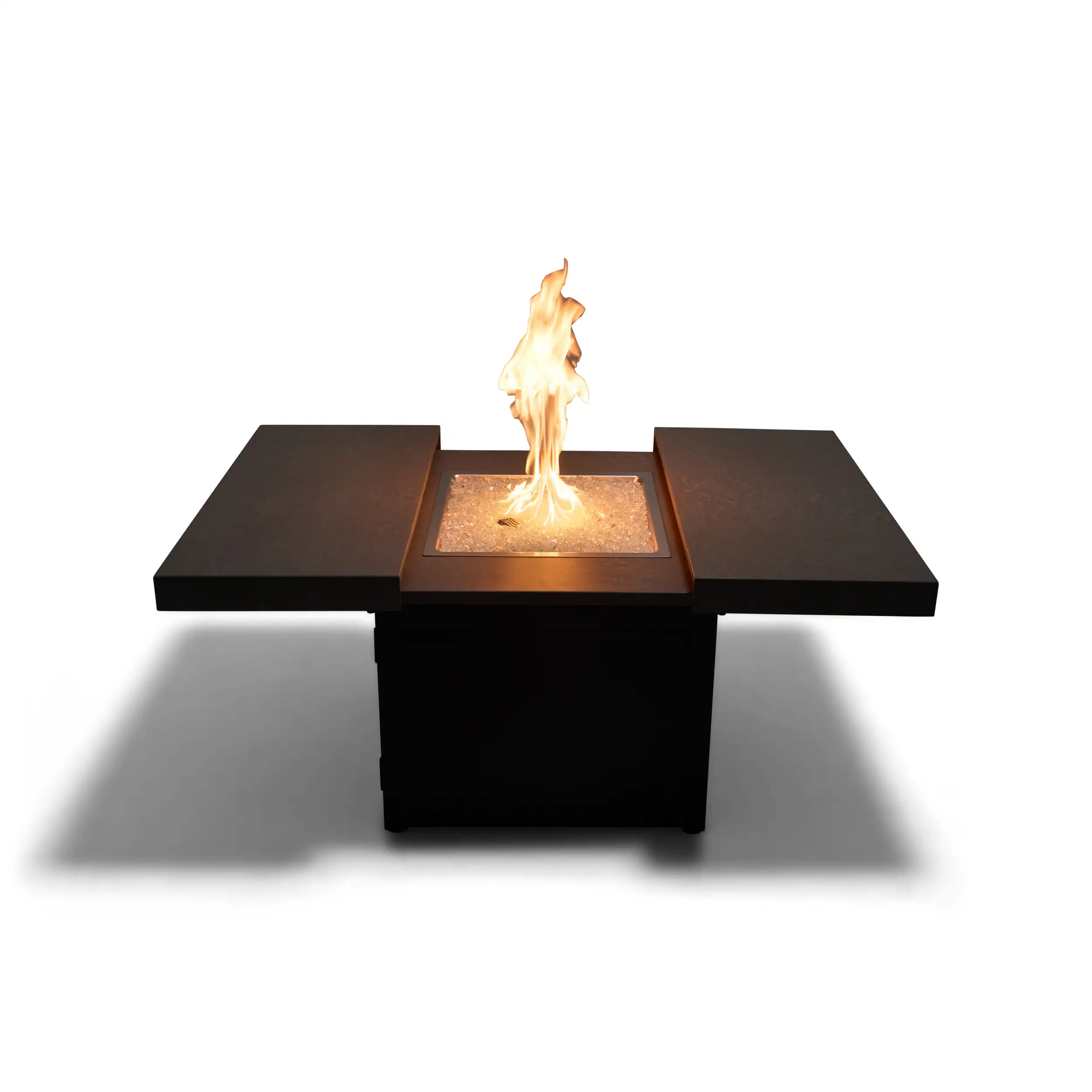 34" Square Concrete Black Firepit/Coffee Table - Image 3